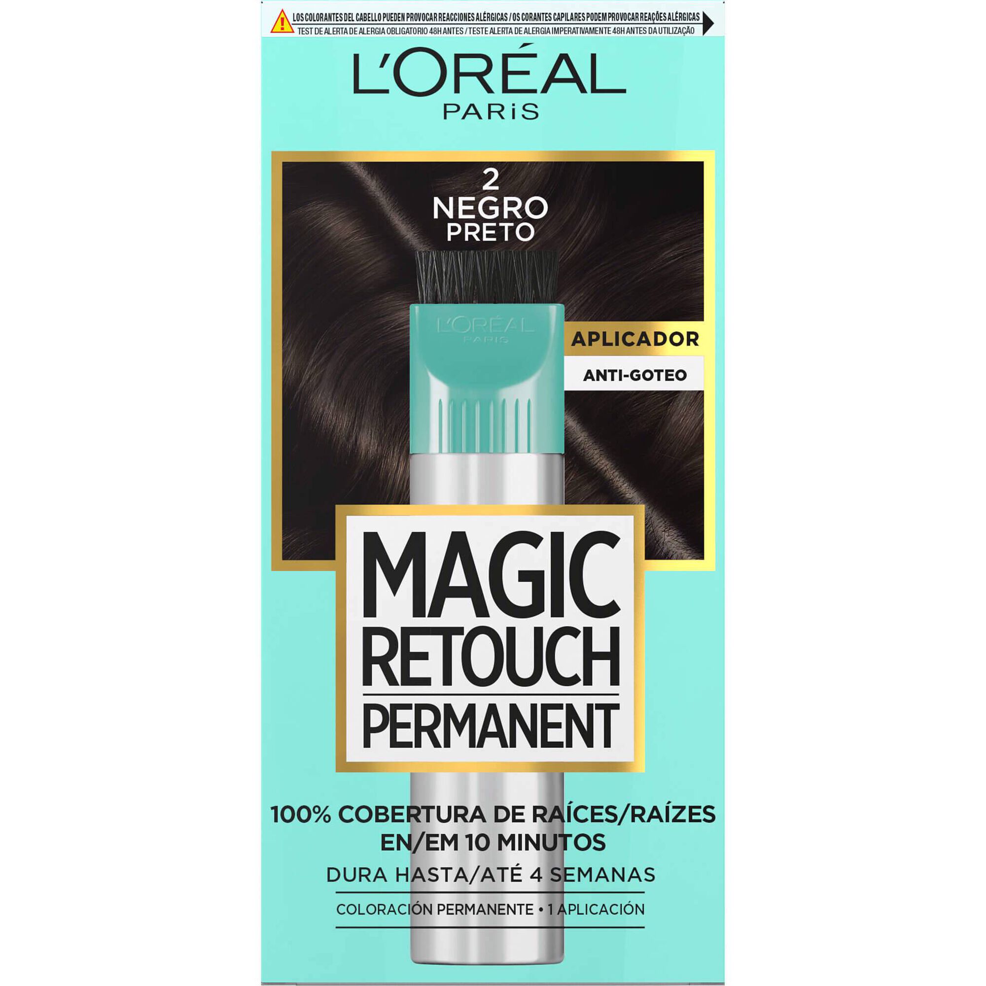 Colora&ccedil;&atilde;o Permanente Preto 2 L'Or&eacute;al Paris Magic Retouch
