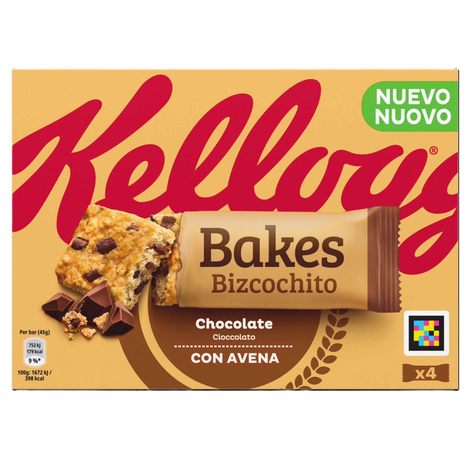 Barras de Cereais de Chocolate e Aveia Kellogg's