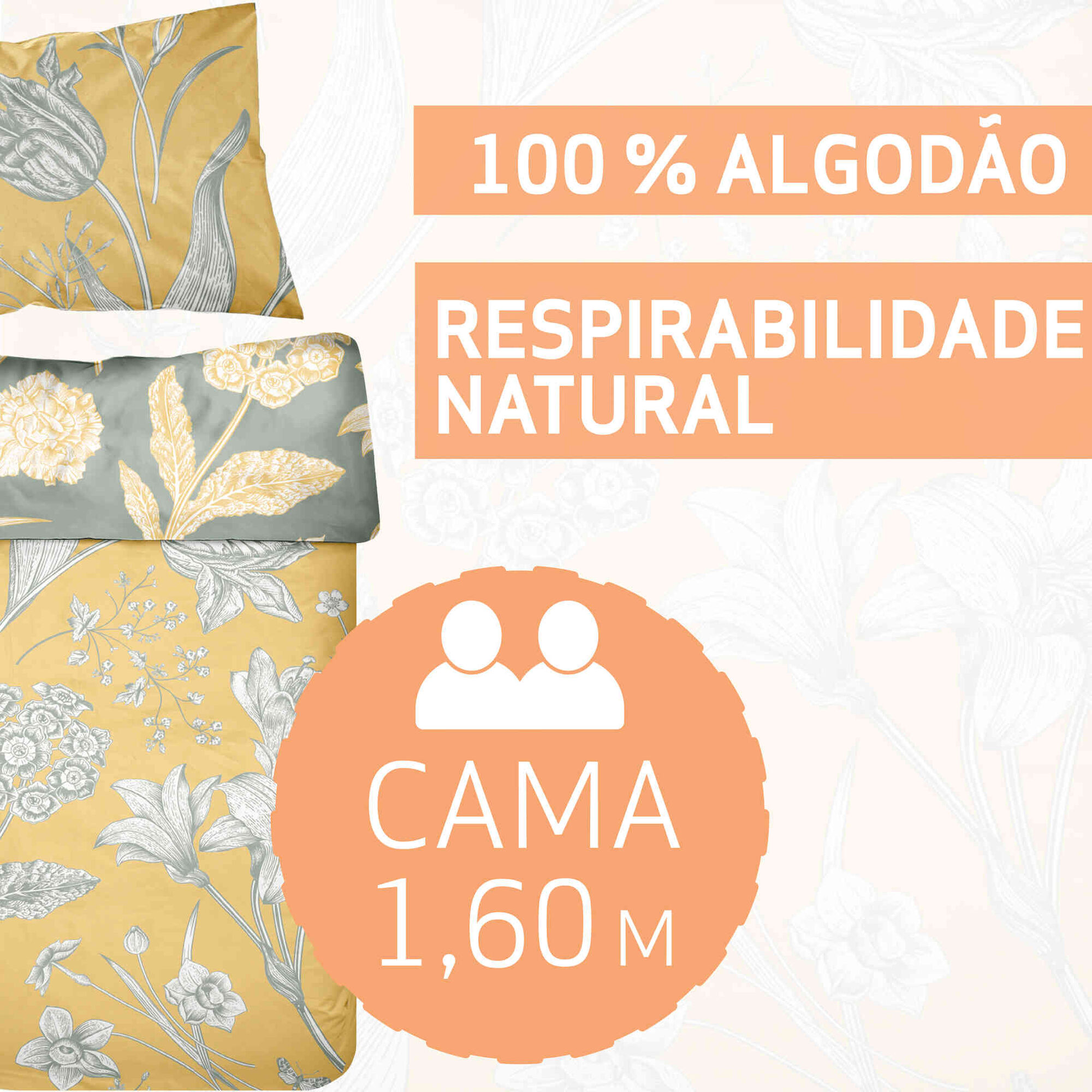 Conjunto Capa Edredão Algodão