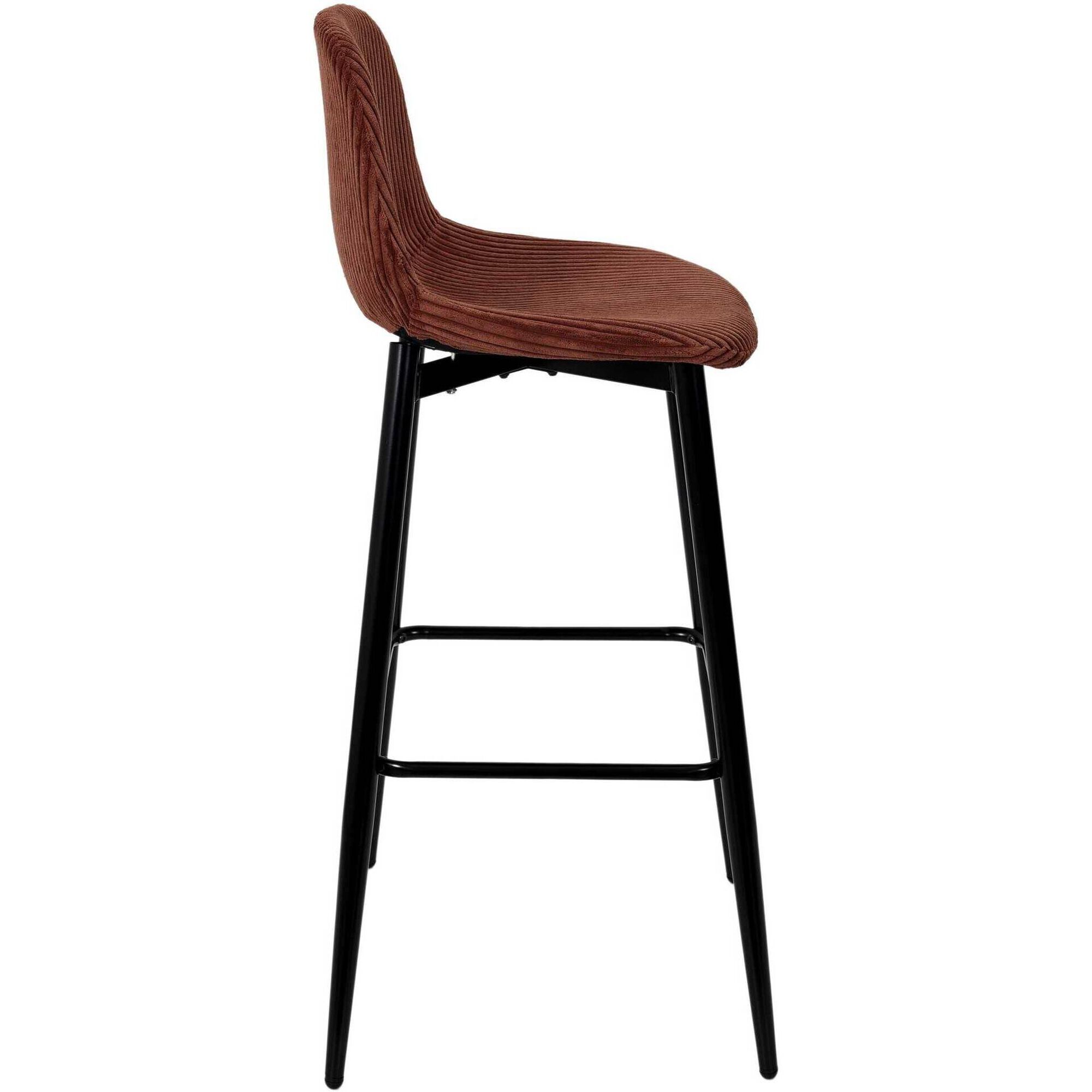 Conjunto de 2 Cadeiras Estofadas Bar Terracota Scott