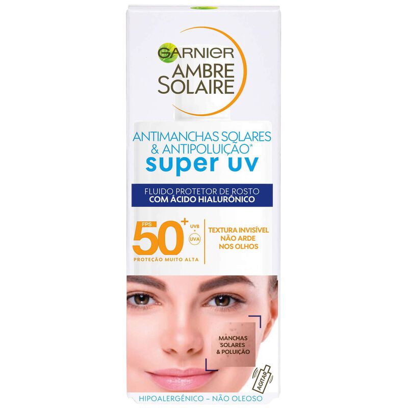 Creme de Rosto Antimanchas e Antipoluição FPS 50+ Garnier Ambre Solaire