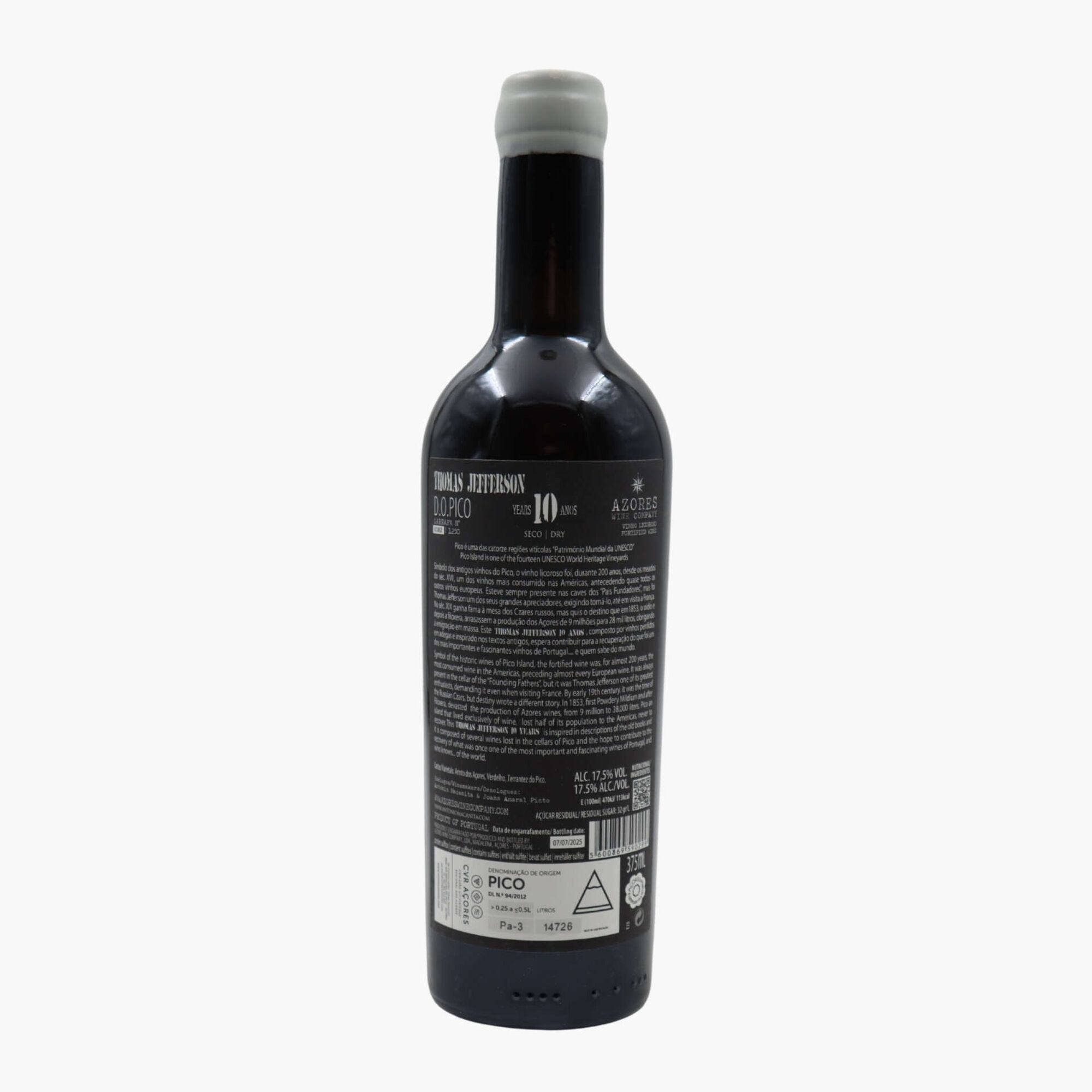 Thomas Jefferson 10 Anos A&ccedil;ores Vinho Licoroso