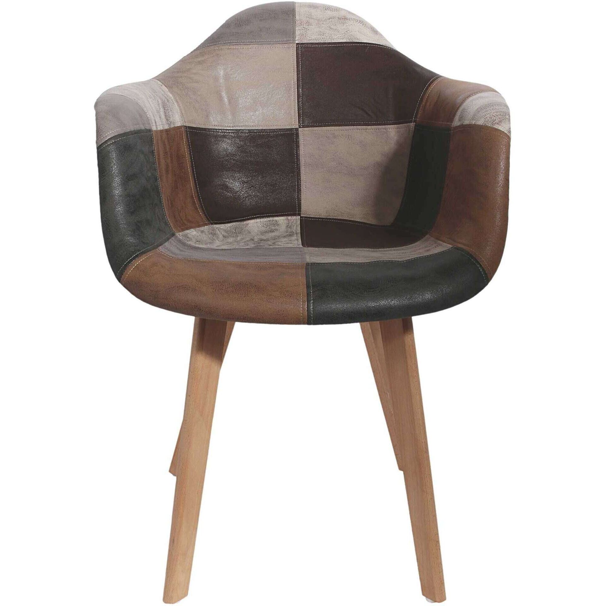 Conjunto de 2 Poltronas Estofadas Patchwork