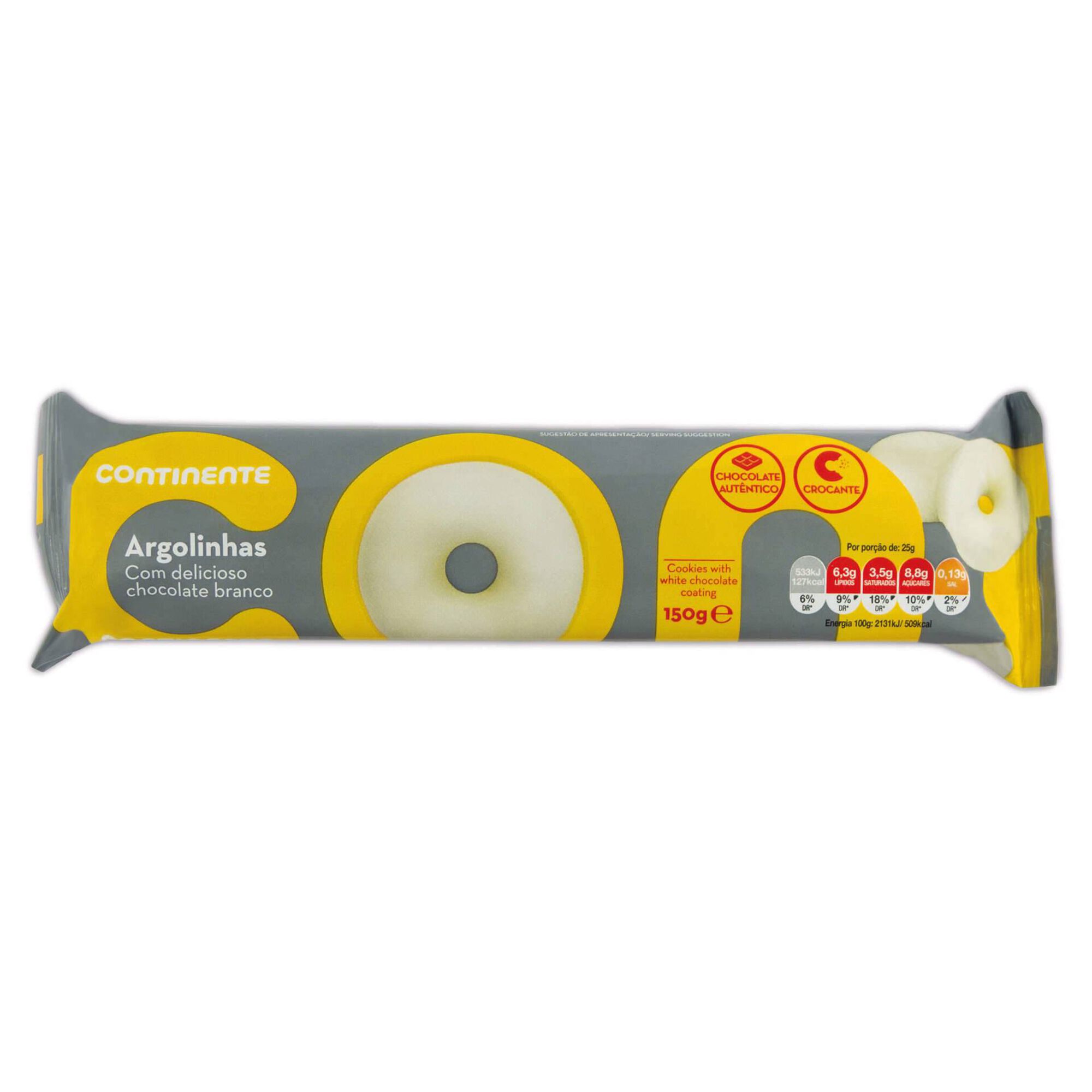 Bolachas Argolinhas com Cobertura Chocolate Branco