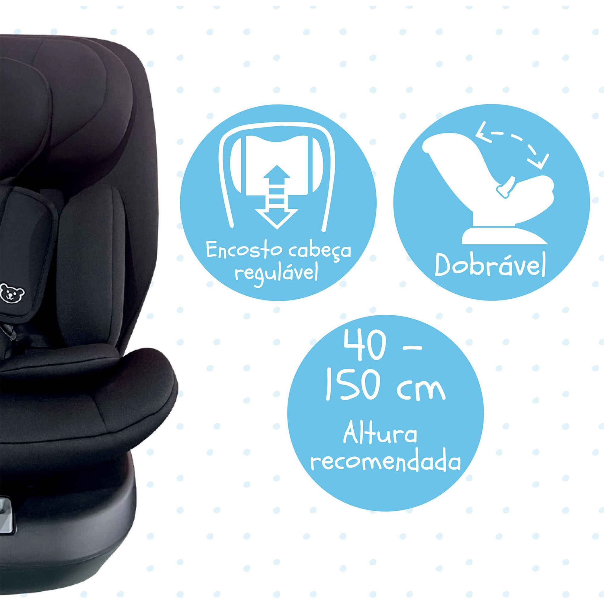 Cadeira Auto I-Size 40-150cm Isofix Rotativa Roundfix Cinza Cadeira Auto I-Size 40-150cm Isofix Rotativa Roundfix Cinza
