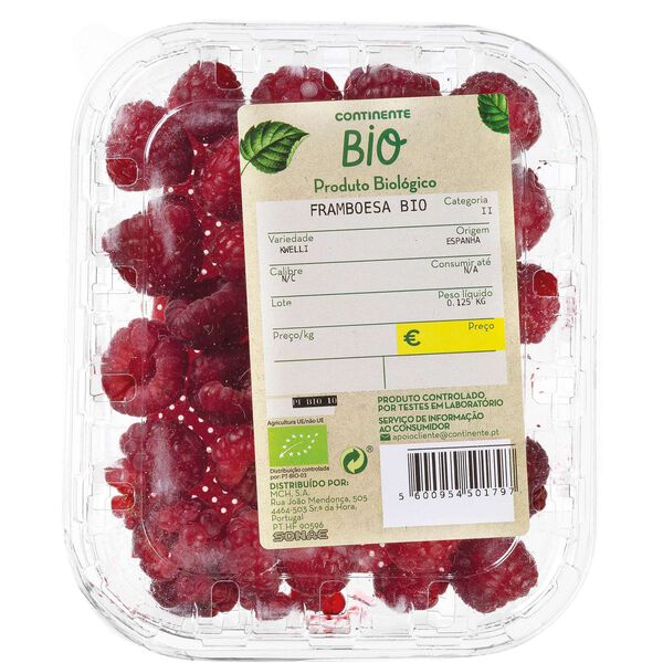 Framboesa Biológica Continente Bio