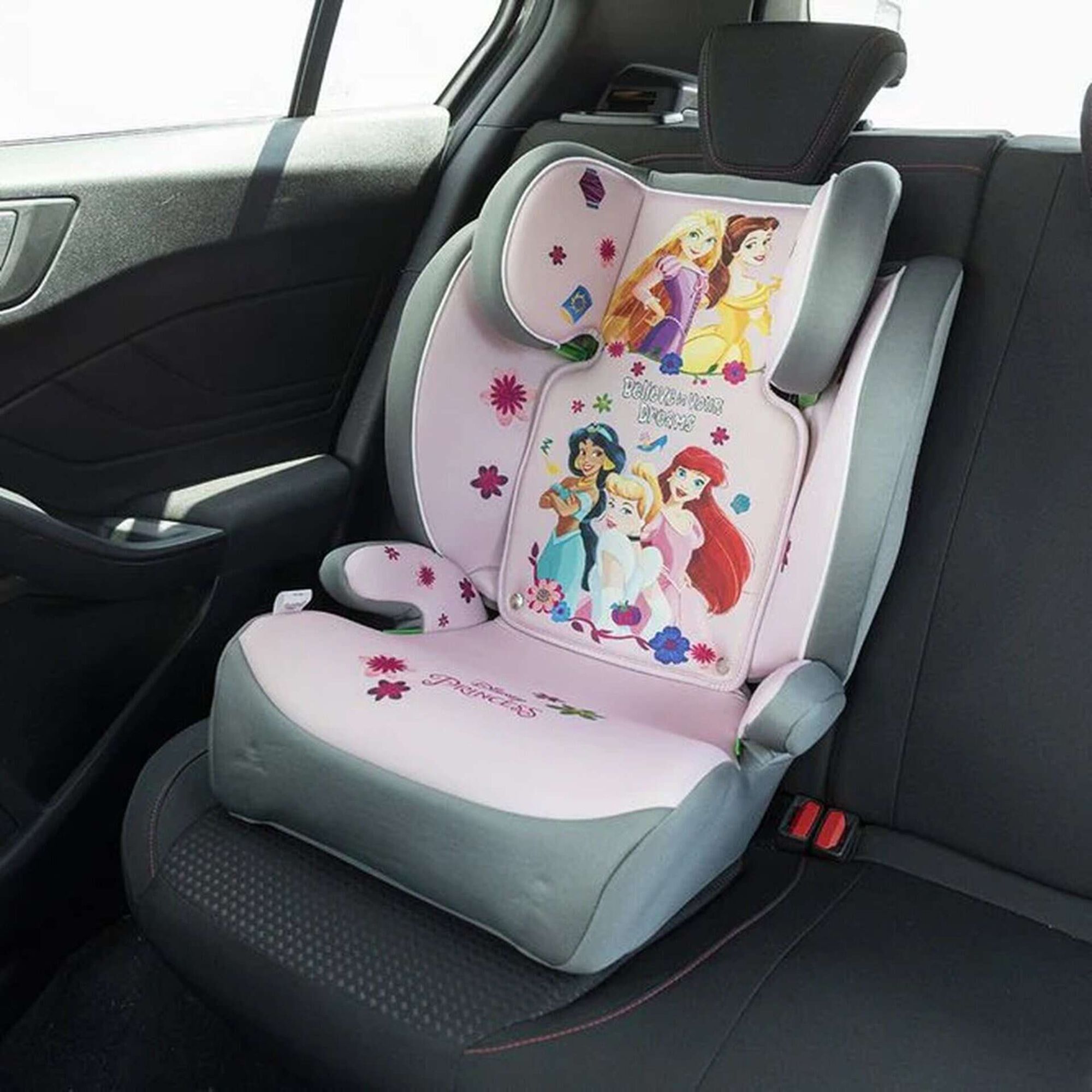 Cadeira Auto I-Size 100-150cm Princesas Rosa e Cinza Disney