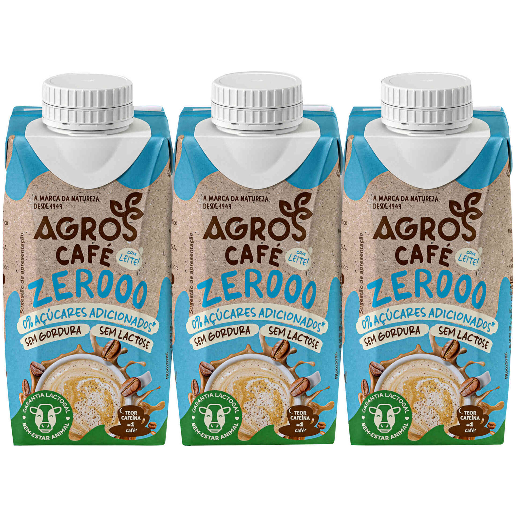 Leite com Caf&eacute; sem Lactose sem Adi&ccedil;&atilde;o de A&ccedil;&uacute;car Agros