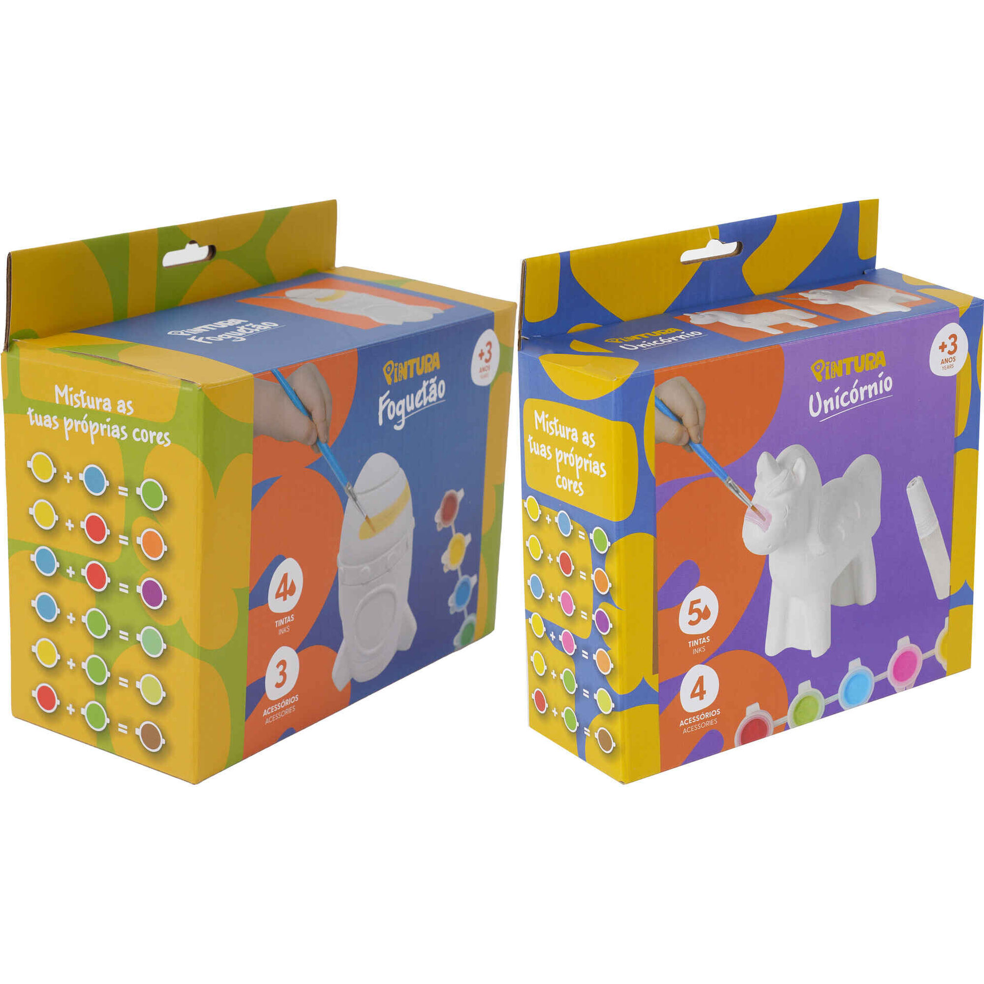 Kit de Pintura Foguet&atilde;o/Unic&oacute;rnio (v&aacute;rios modelos)