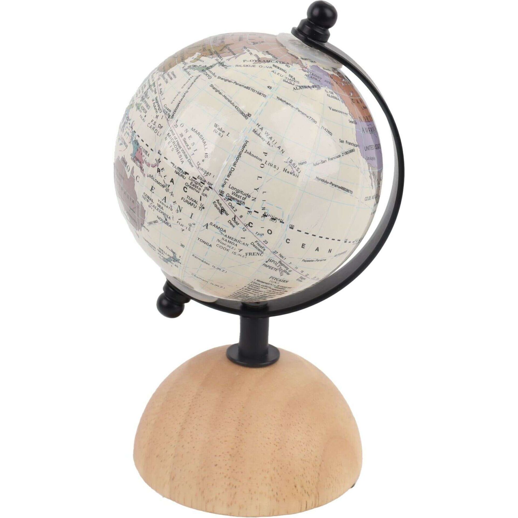 Globo Branco Base Madeira