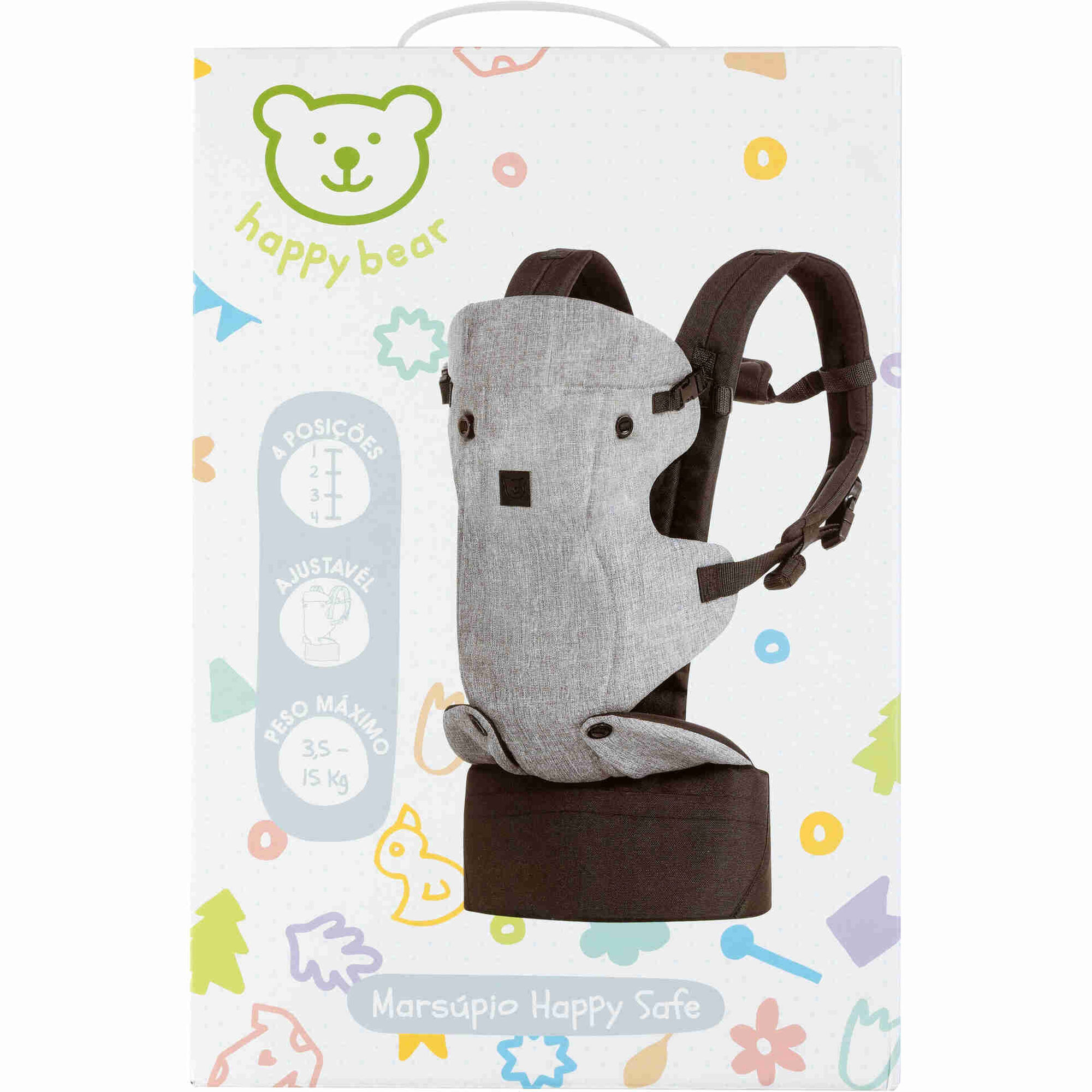 Mars&uacute;pio Cinza Happy Safe Happy Bear