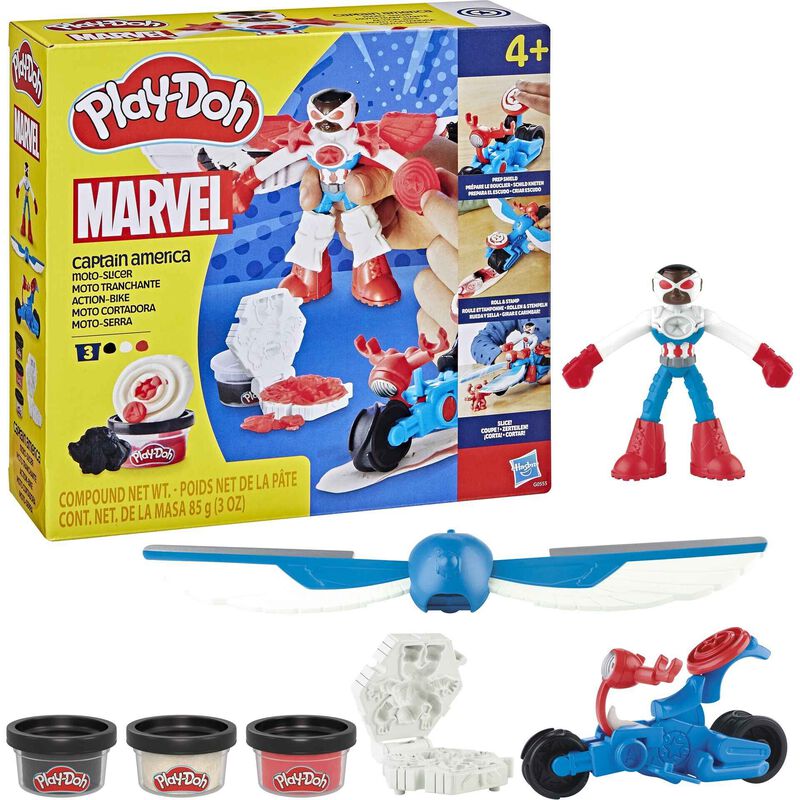 Play-Doh - Moto Cortadora Capitão América