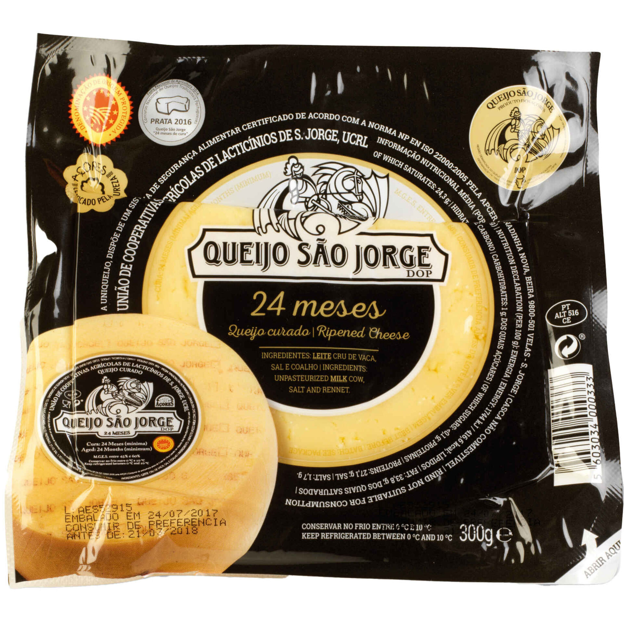 Queijo DOP 24 Meses de Cura S&atilde;o Jorge