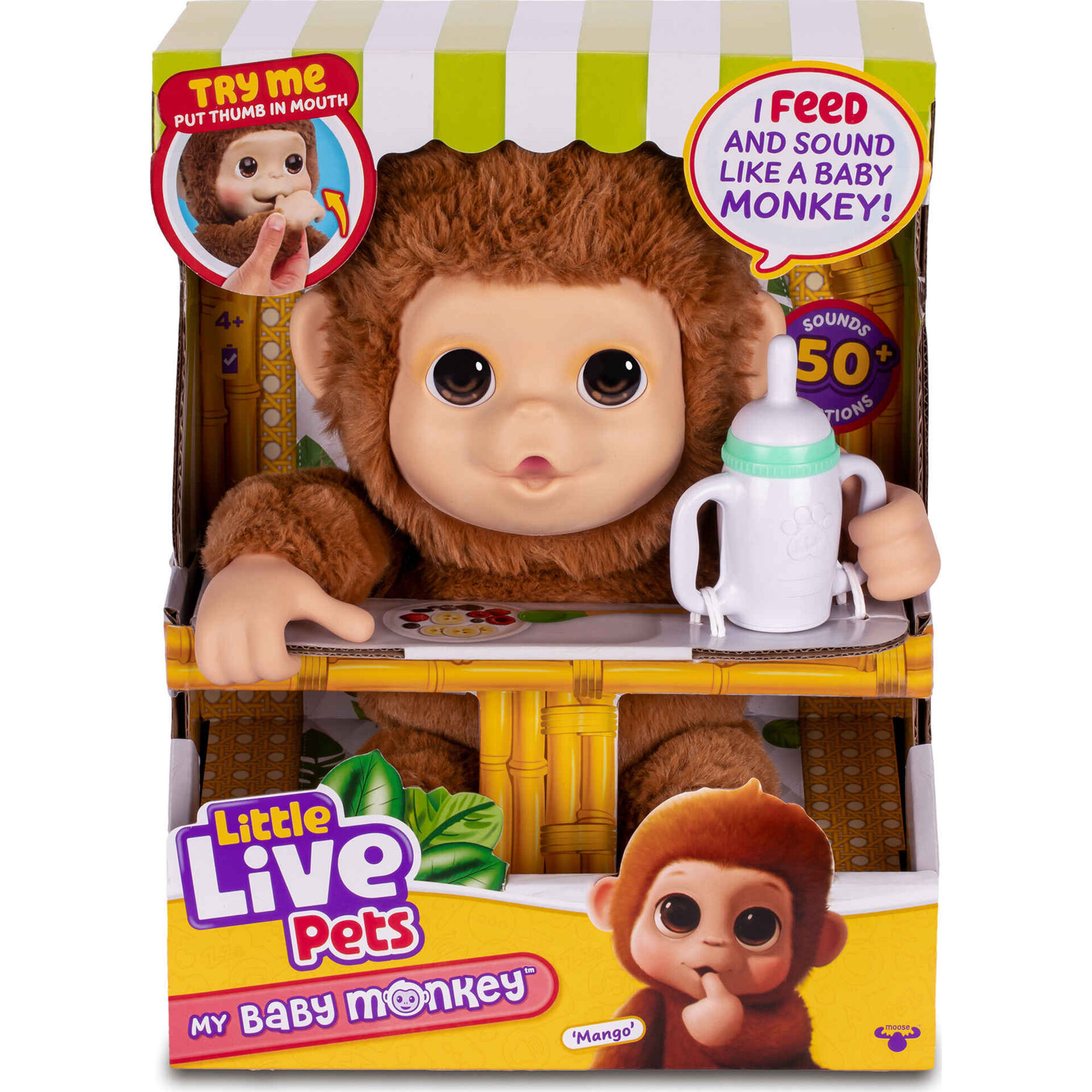 Peluche Mascote Interativa My Baby Monkey