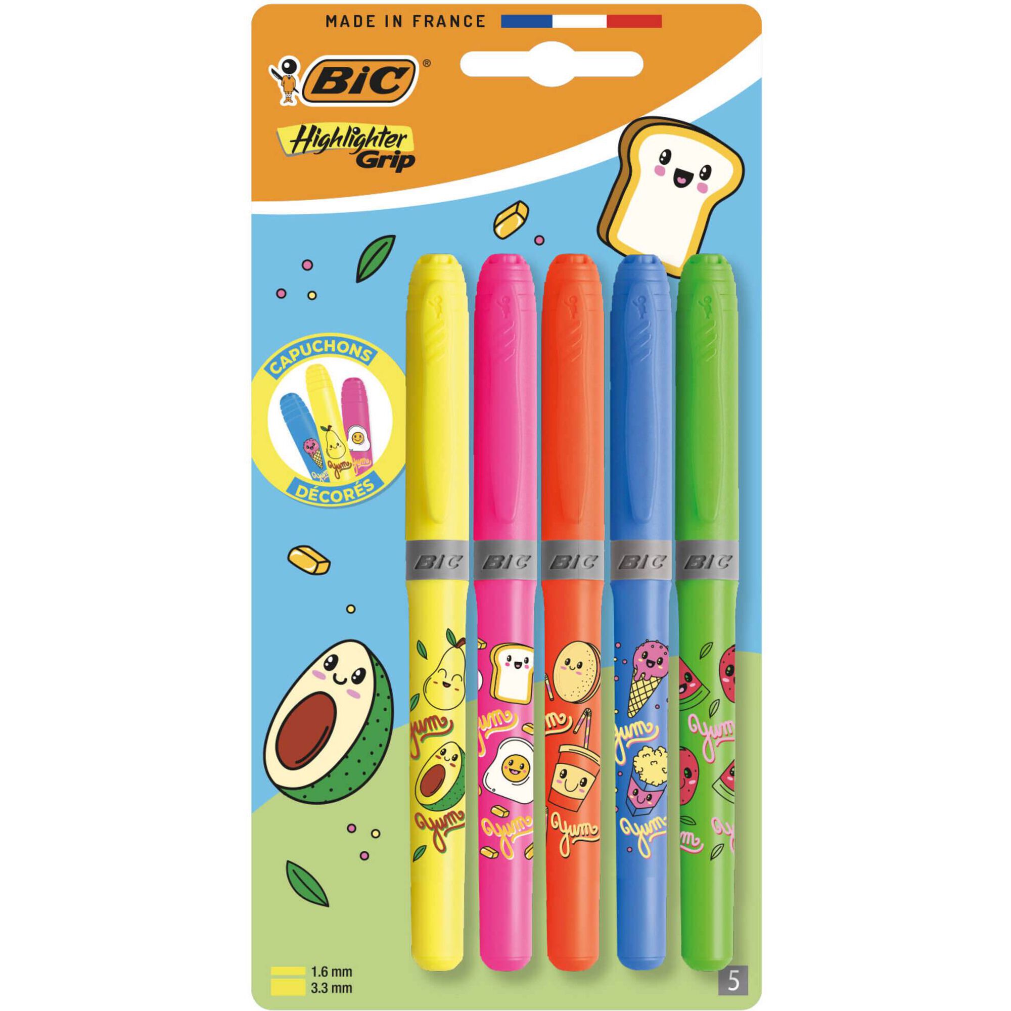 Sublinhador de Tinta Fluorescente Neon Bic