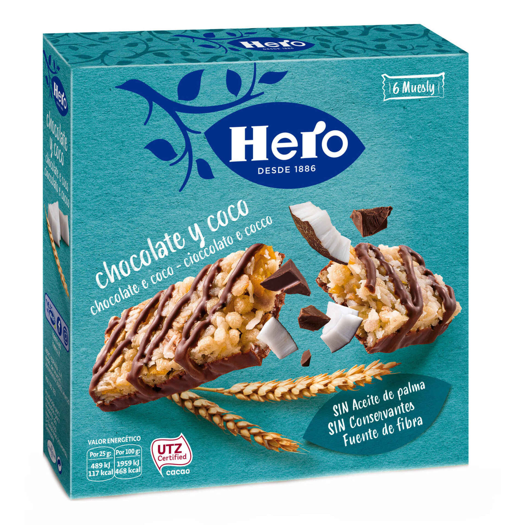 Barras de Cereais Coco com Chocolate Muesly Barras de Cereais Coco com Chocolate Muesly