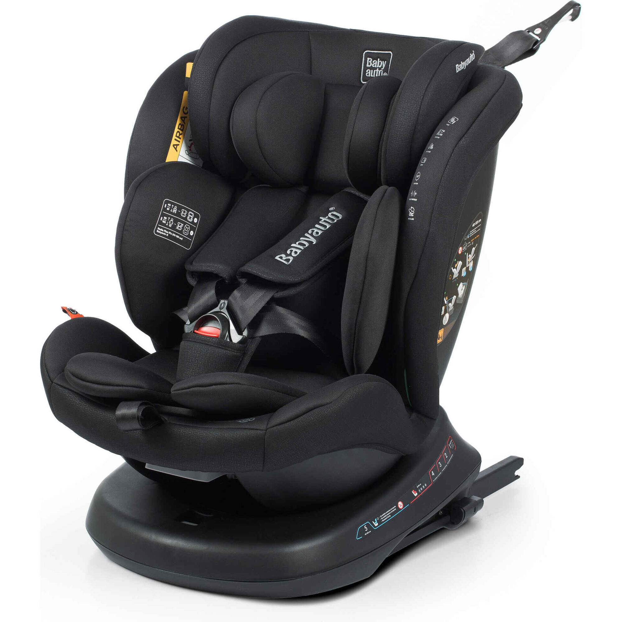 Cadeira Auto I-Size 40-150cm Isofix Rotativa Rodia Fix Preto Babyauto