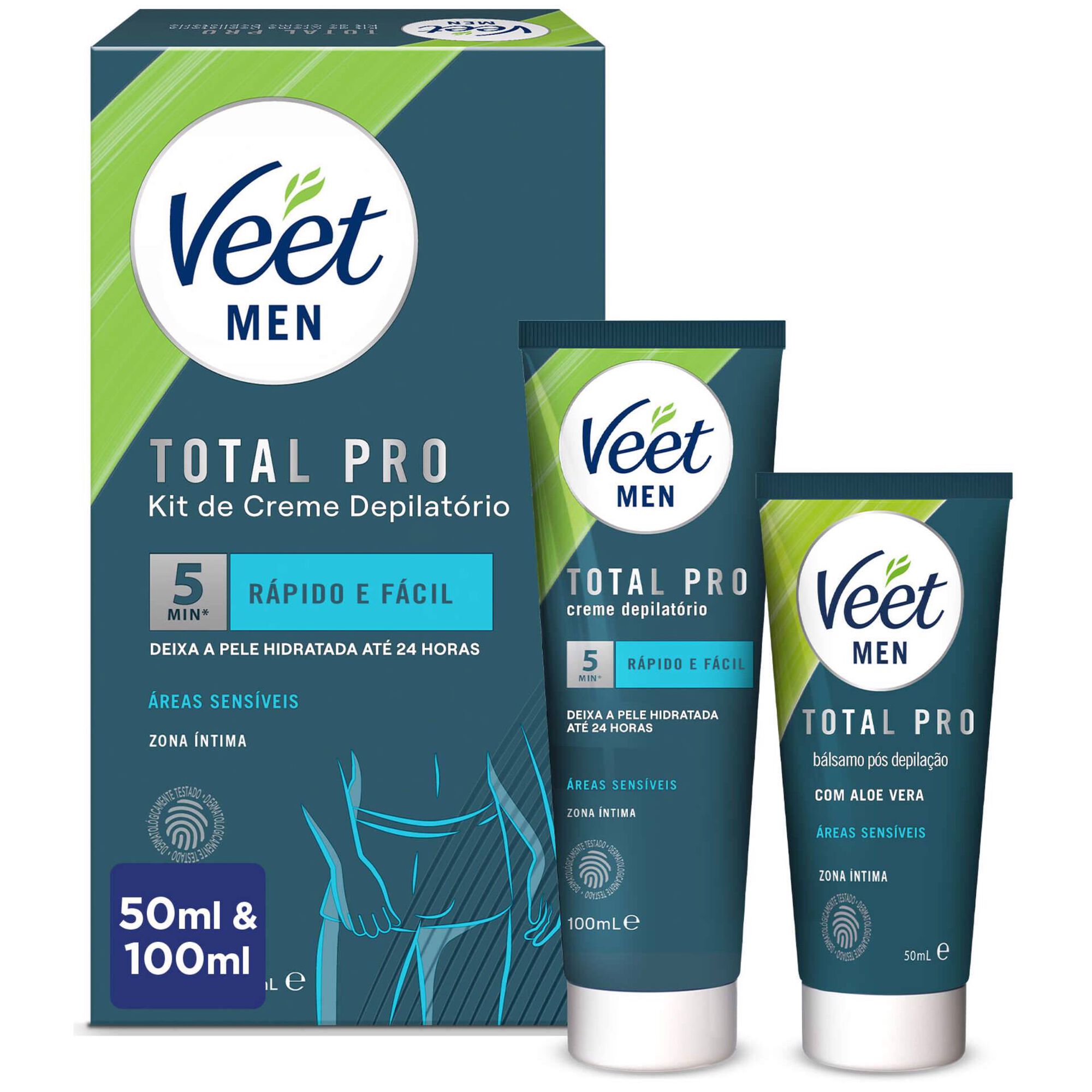 Kit Creme Depilatório Total Pro Homem Zona Íntima