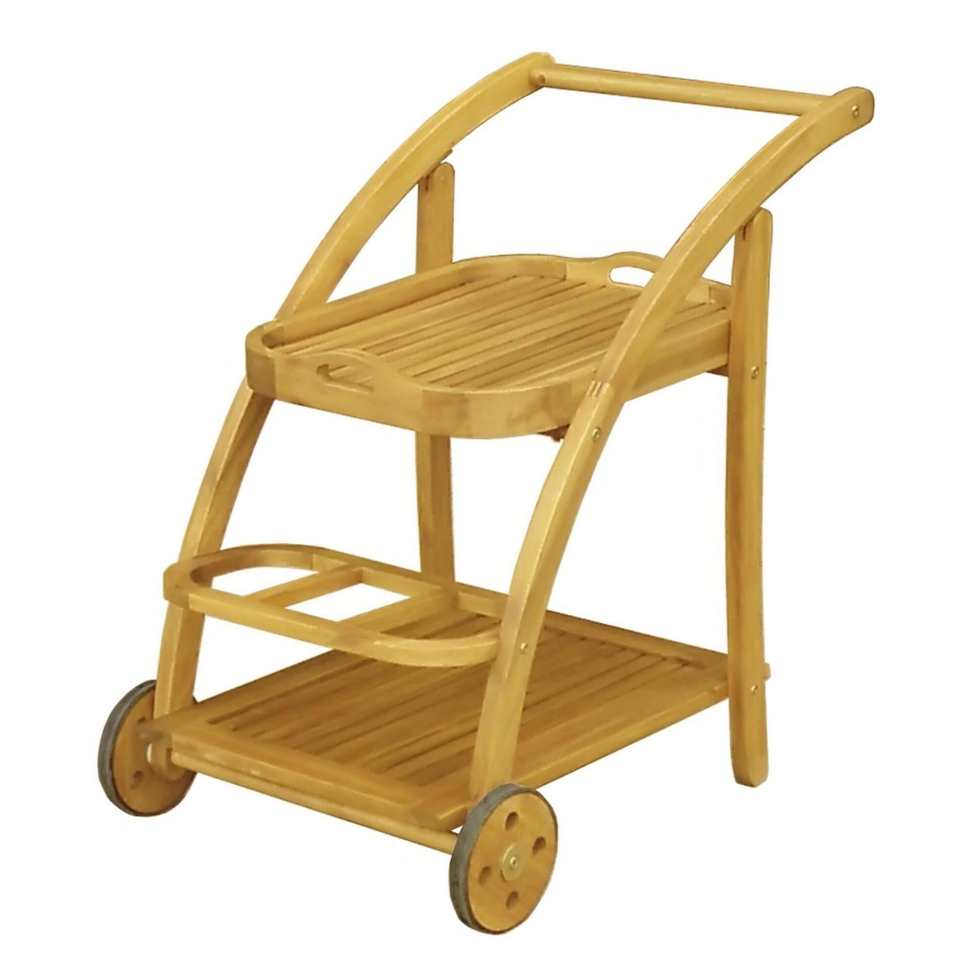 Carrinho de Apoio Madeira Ac&aacute;cia