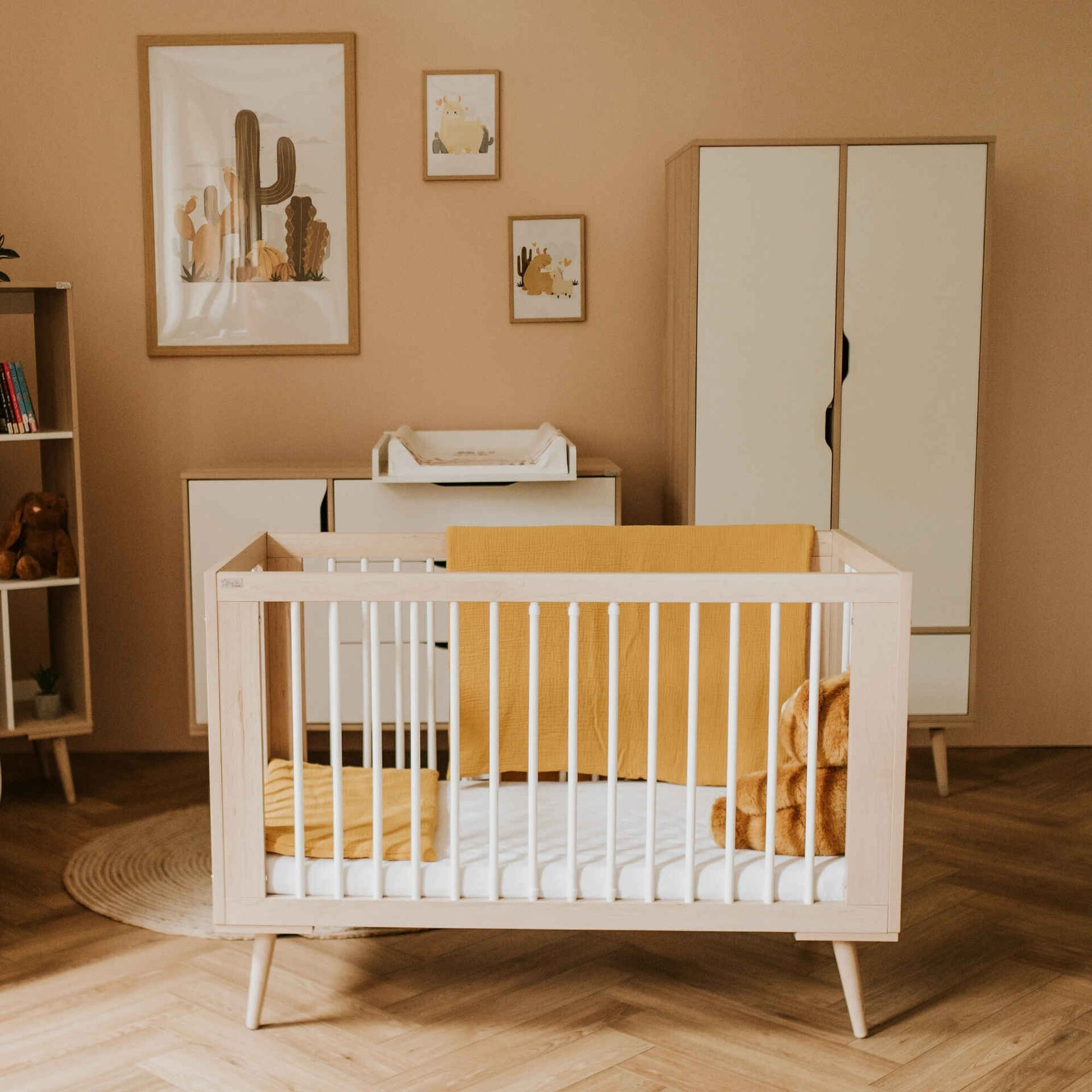 Cama de Grades Madeira 125x66cm Faia Twinko