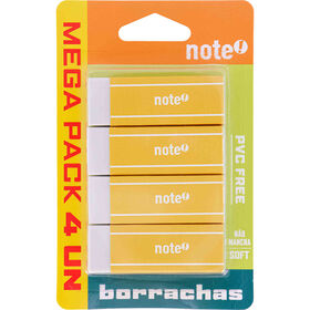 Conjunto 4 Borrachas Brancas Note!