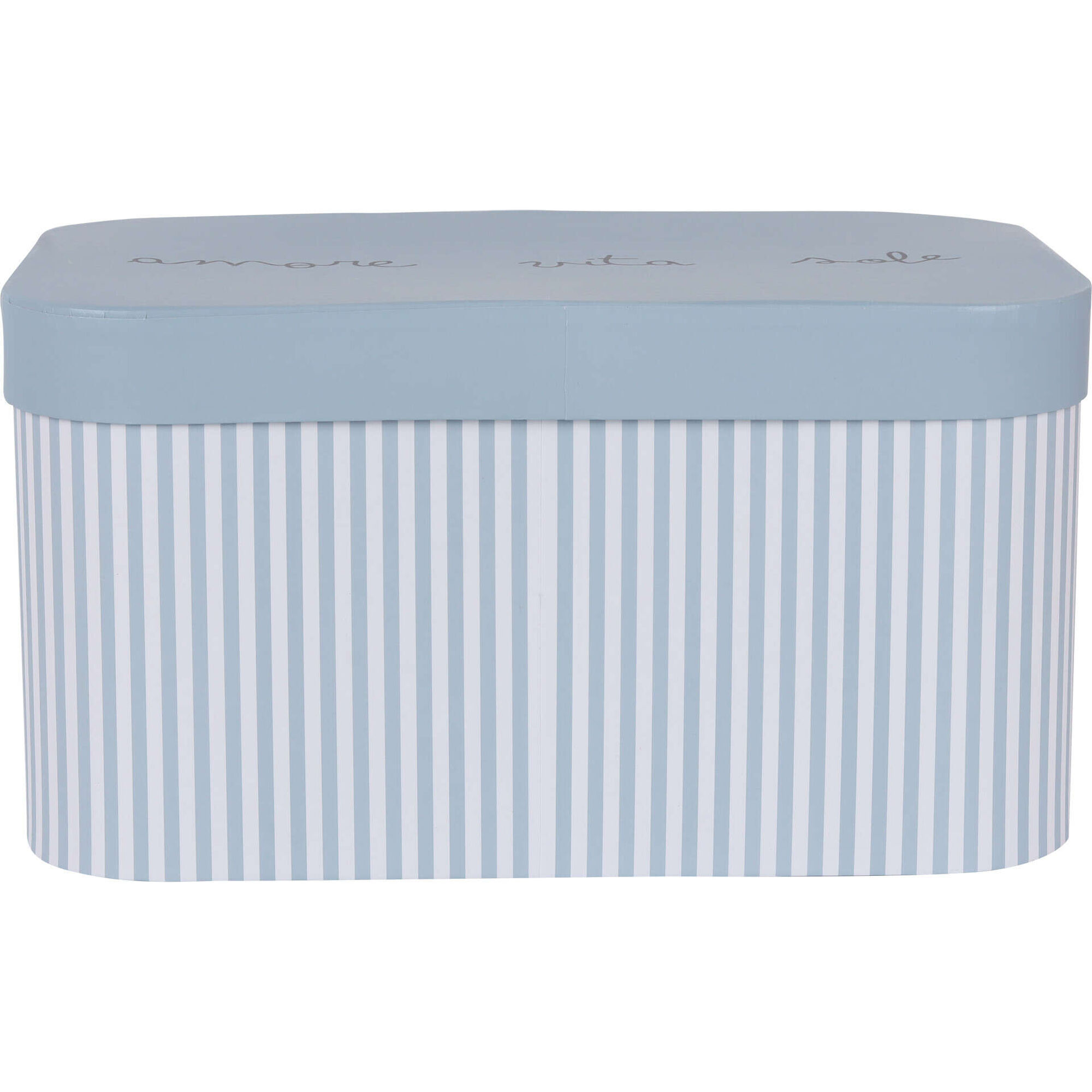 Caixa Riscas Finas Azuis 30x20,5x15,5cm Kasa