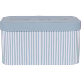 Caixa Riscas Finas Azuis 30x20,5x15,5cm Kasa