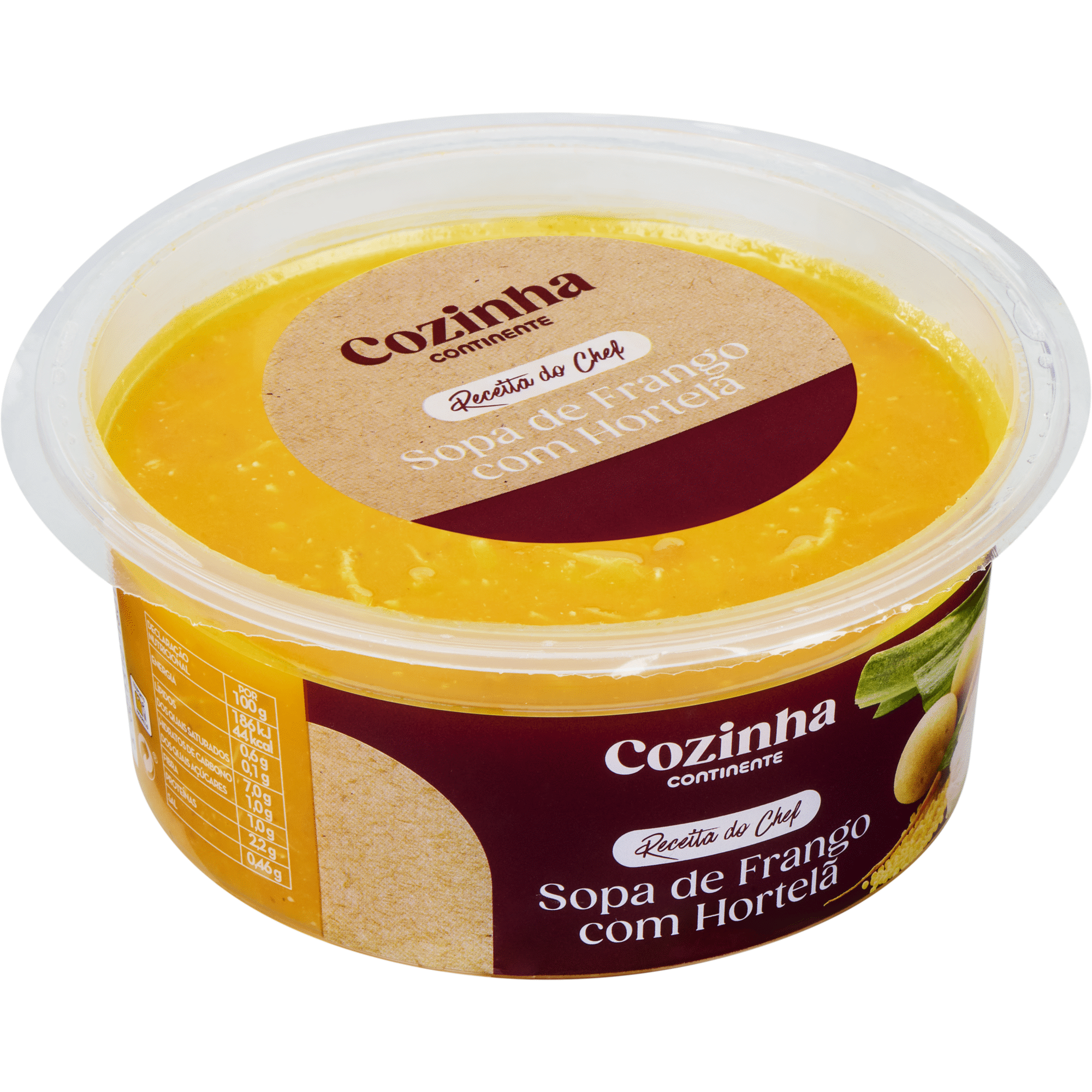 Sopa de Frango com Hortel&atilde; Cozinha Continente