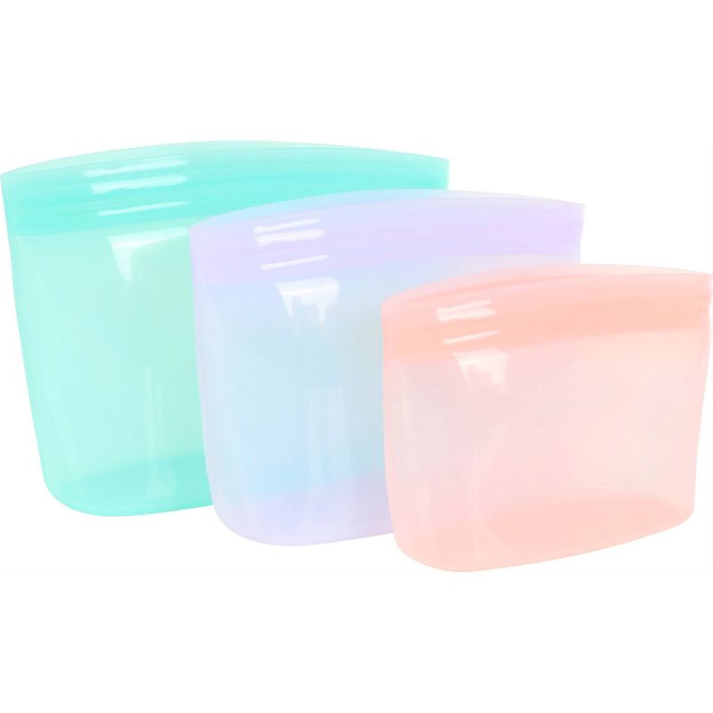 Saco Lanche Silicone 1000ml Roxo Kasa