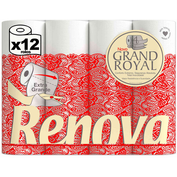 Papel Higiénico 4 Folhas Grand Royal Renova