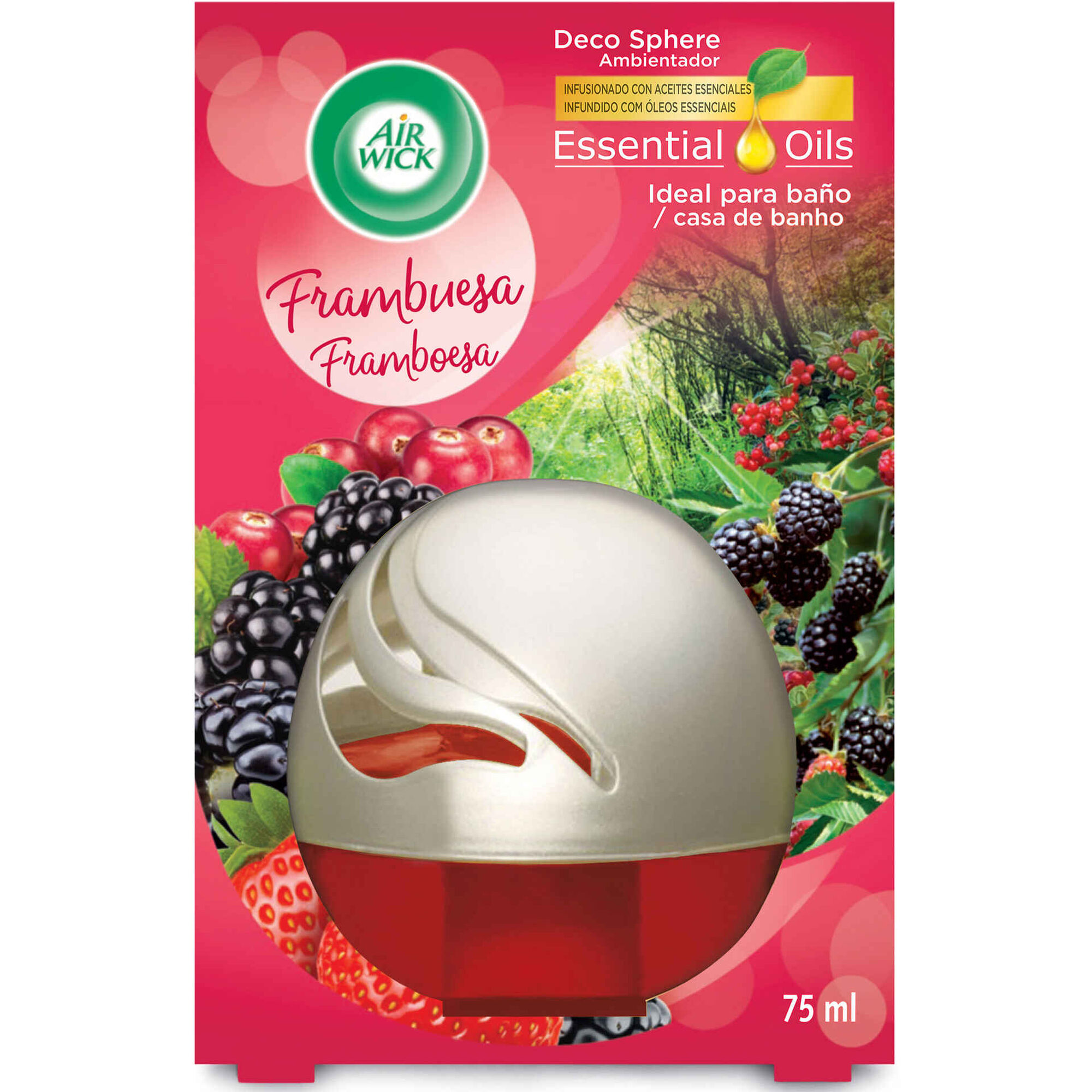 Ambientador Absorve Odores Deco Sphere Framboesa