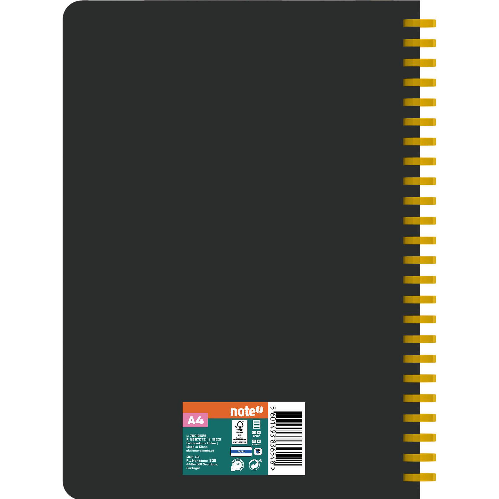 Caderno A4 Soft 80 Folhas Pautado (v&aacute;rias cores) Note!