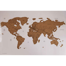 Poster Mapa Mundo 60x40cm Branco Kasa