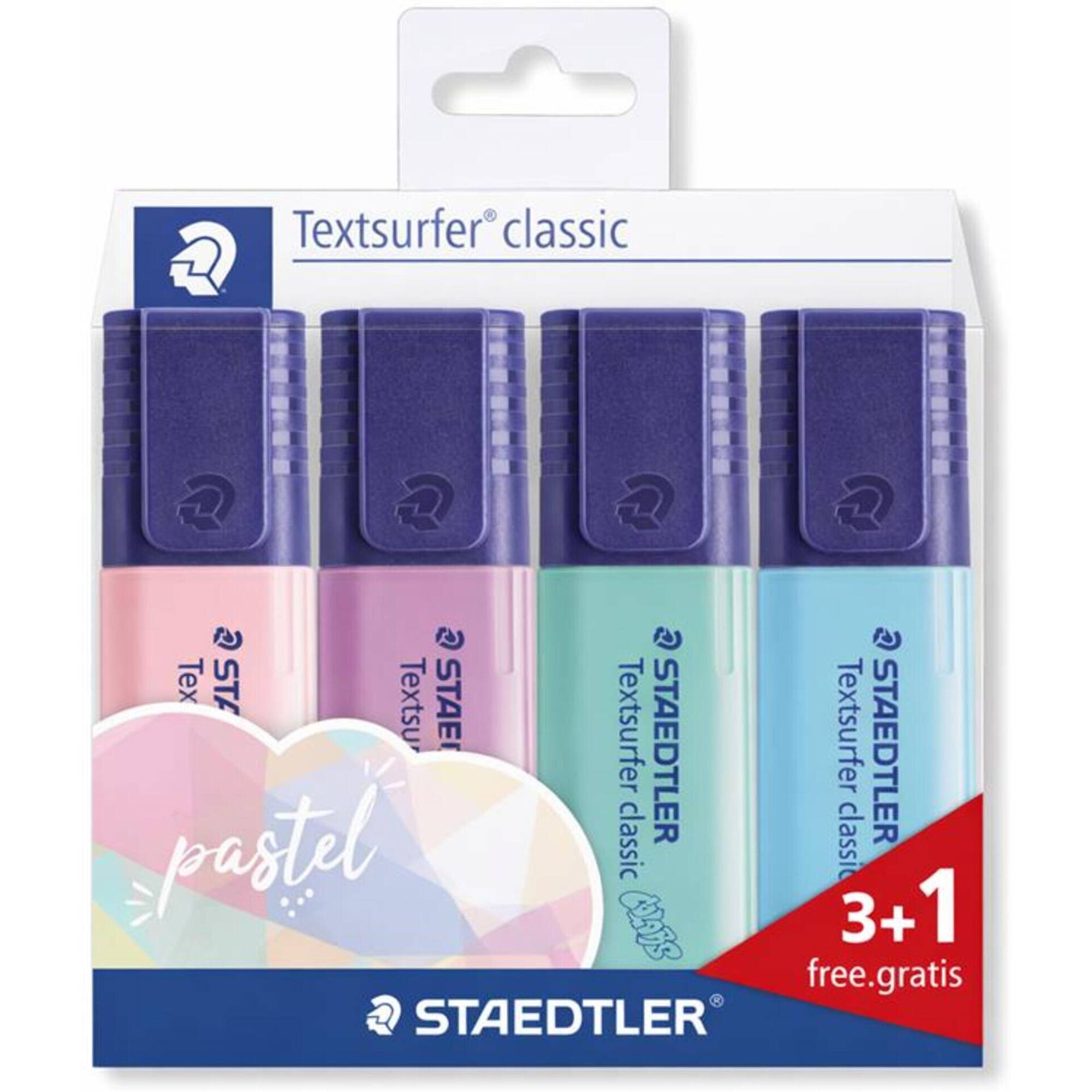 Sublinhador de Tinta Fluorescente Textsurfer Pastel Staedtler