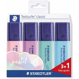 Sublinhador de Tinta Fluorescente Textsurfer Pastel Staedtler