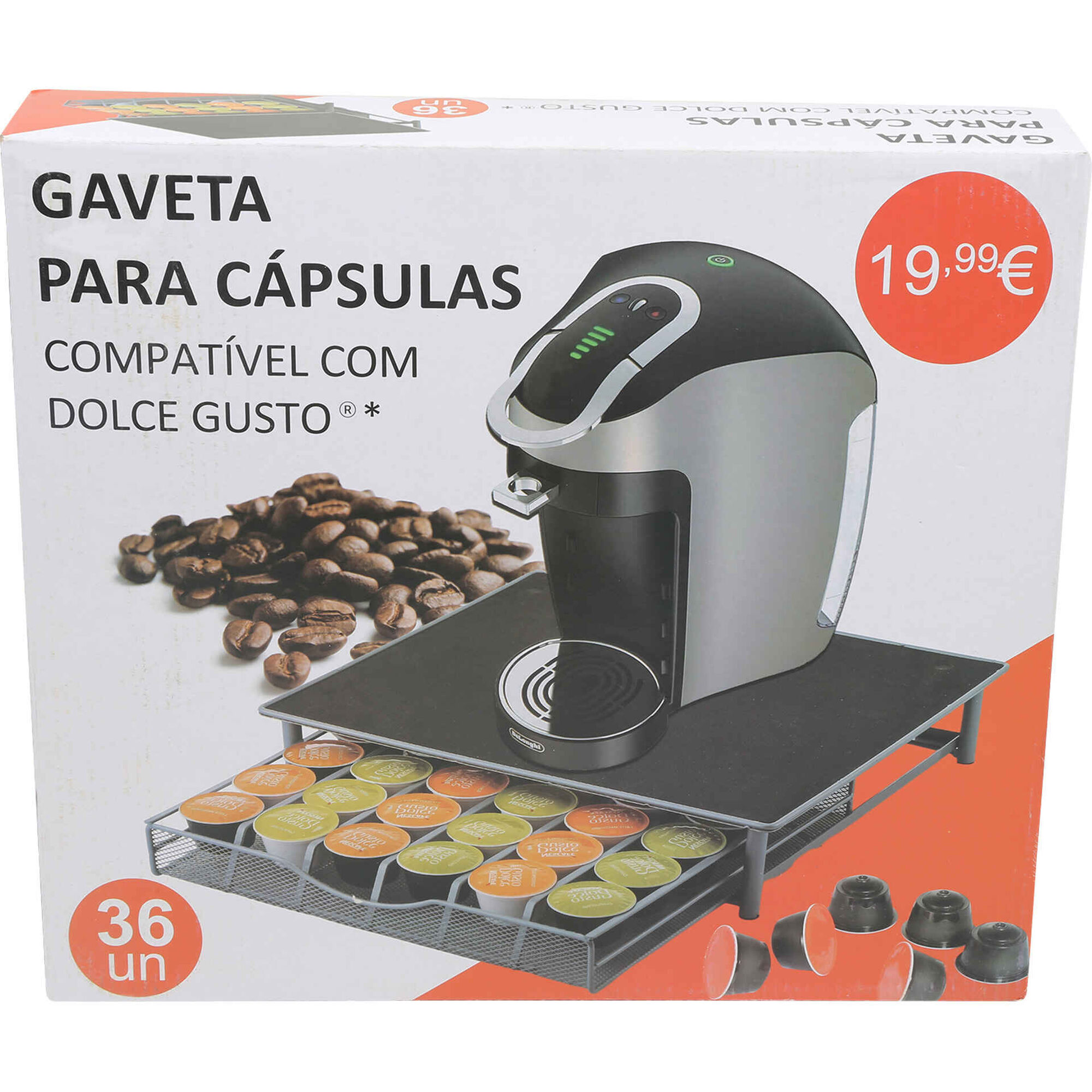 Gaveta para 36 C&aacute;psulas Dolce Gusto Bazar&atilde;o