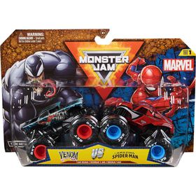 Monster Jam - Veiculos Marvel Spider-man vs Venom 1:64 (Pack 2)