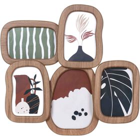 Moldura 5 Fotos 41x2,4x36,5cm Natural Kasa