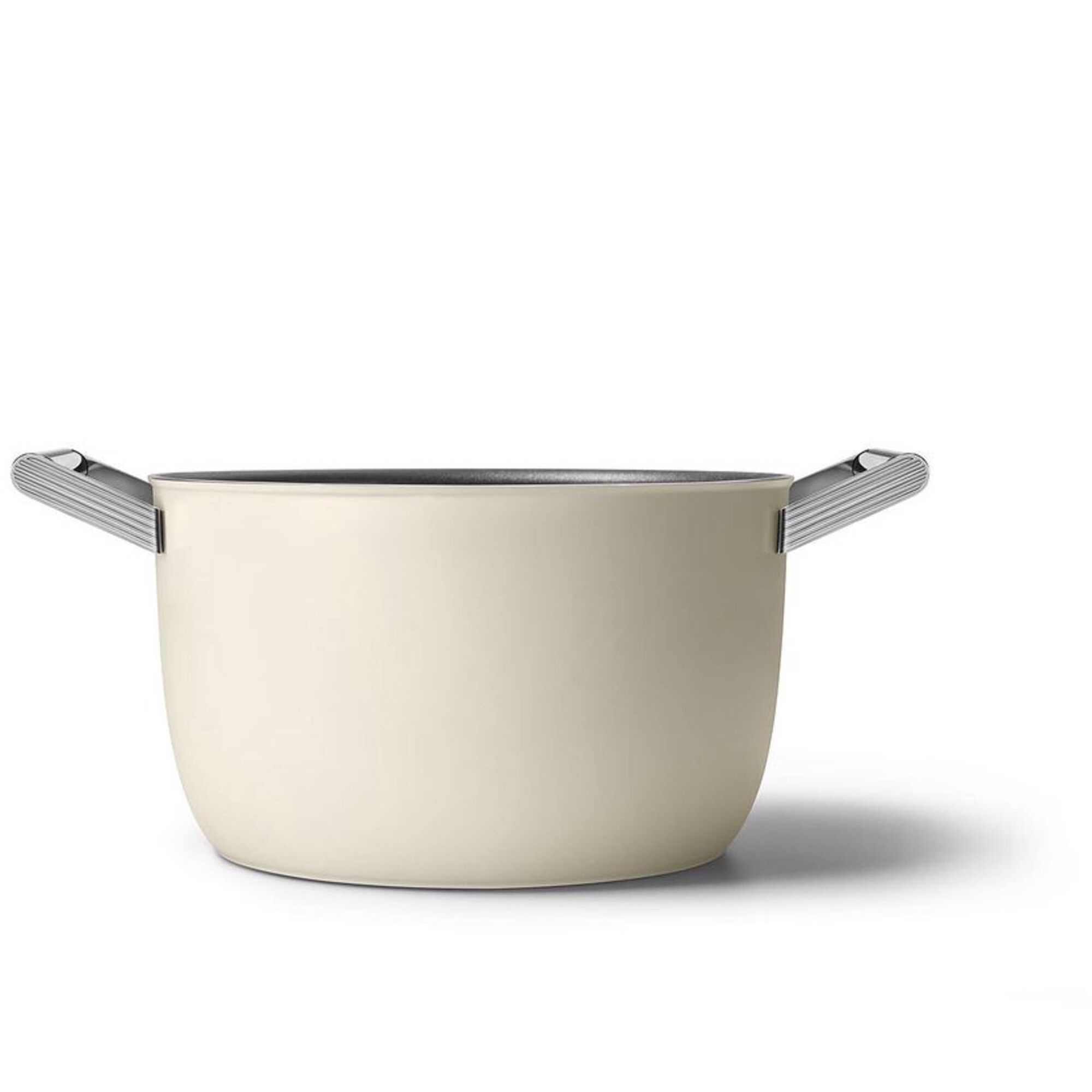 Caçarola Alta Antiaderente Alumínio 26cm Asas e Tampa Creme