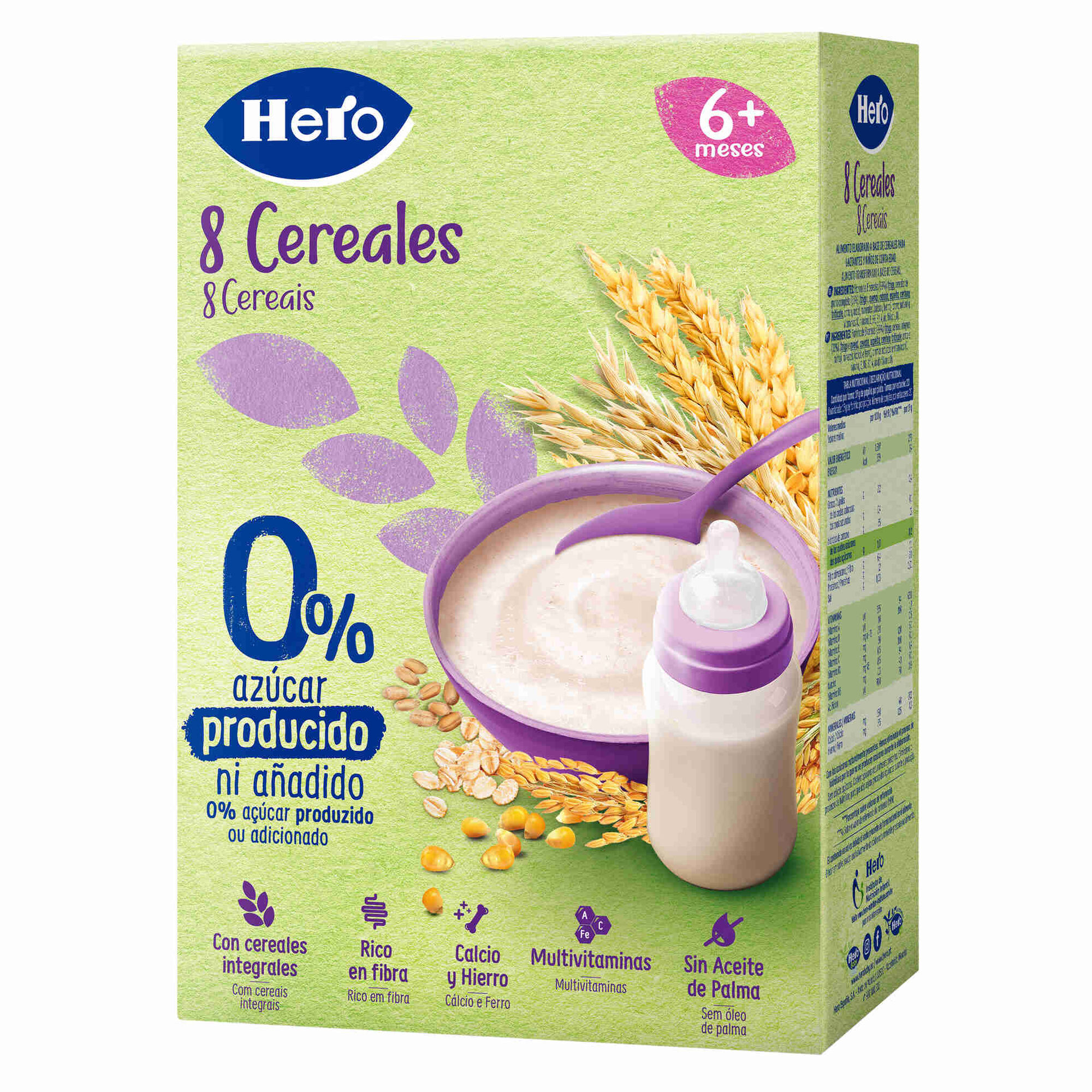 Papa Infantil Farinha Não Láctea 8 Cereais +6M