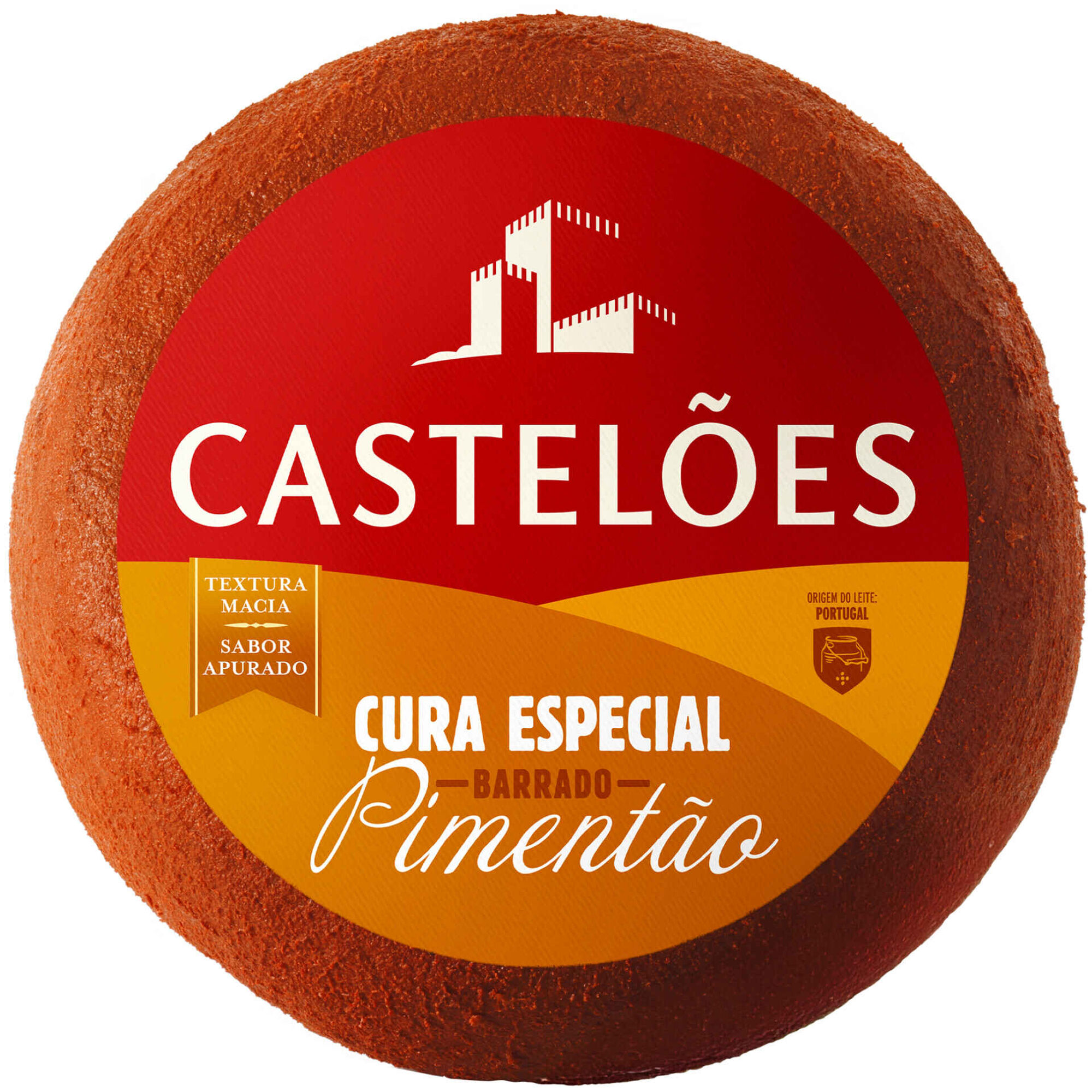 Queijo Cura Especial Barrado Piment&atilde;o Castel&otilde;es