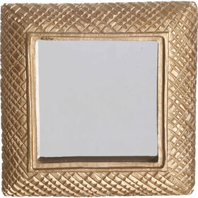 Mini Espelho Dourado Quadrado