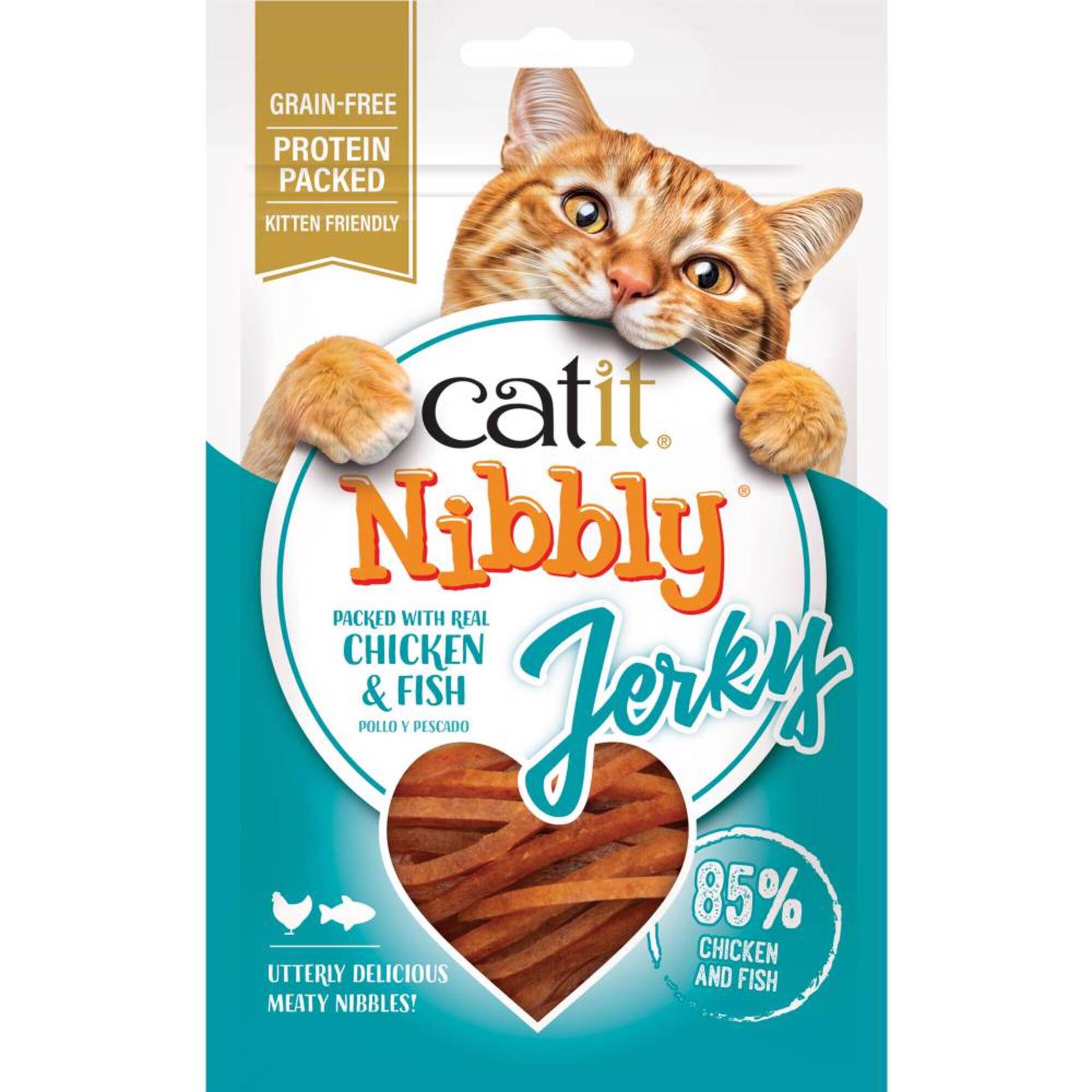 Snack para Gato Frango e Peixe Nibbly Catit