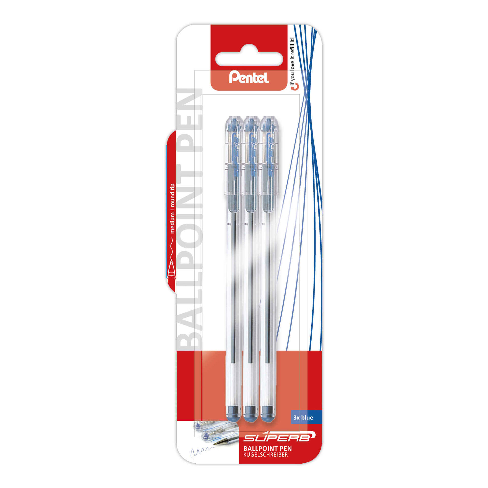 Esferográfica BK77 Blister de Tinta Azul