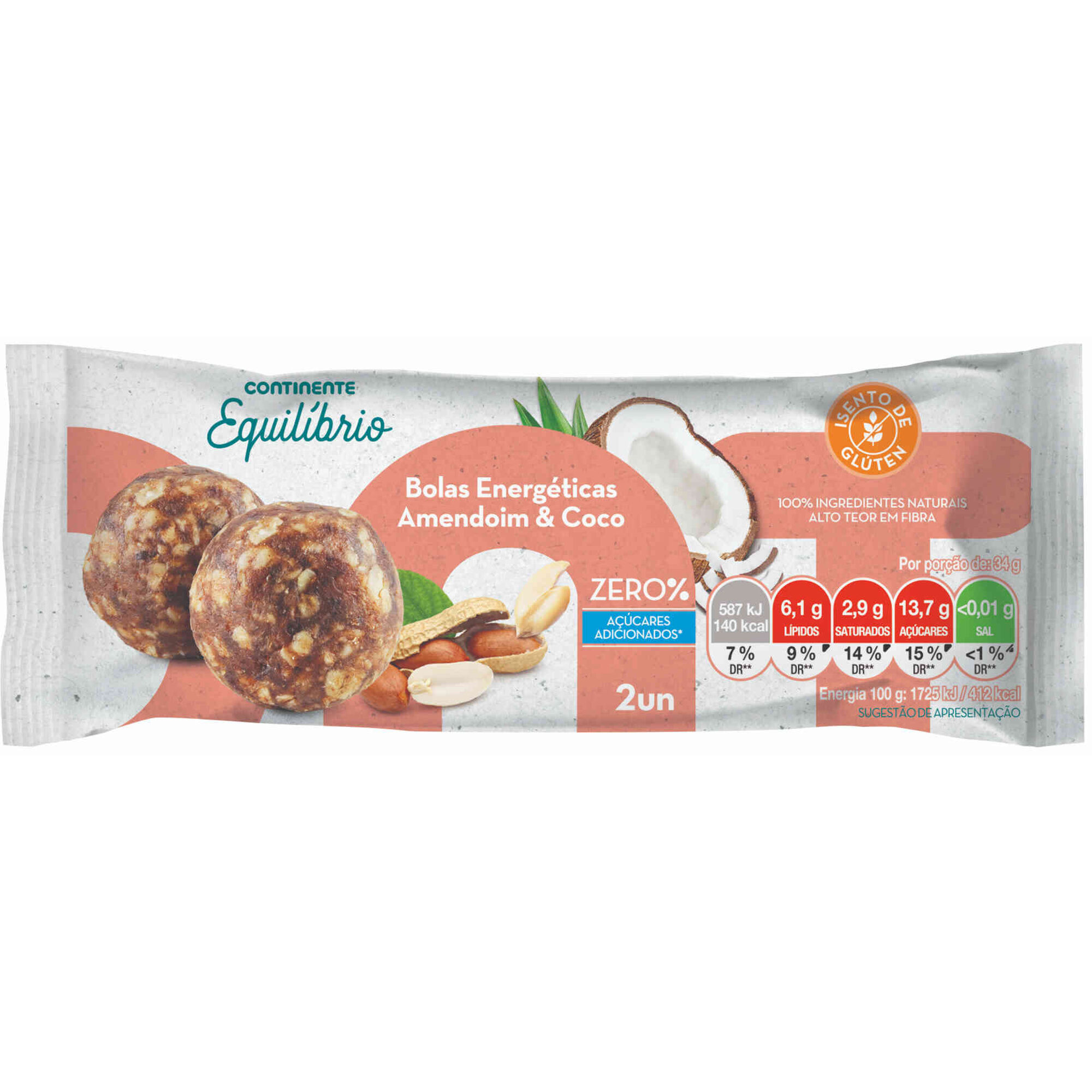 Bolas Energéticas de Amendoim e Coco sem Glúten Bolas Energéticas de Amendoim e Coco sem Glúten