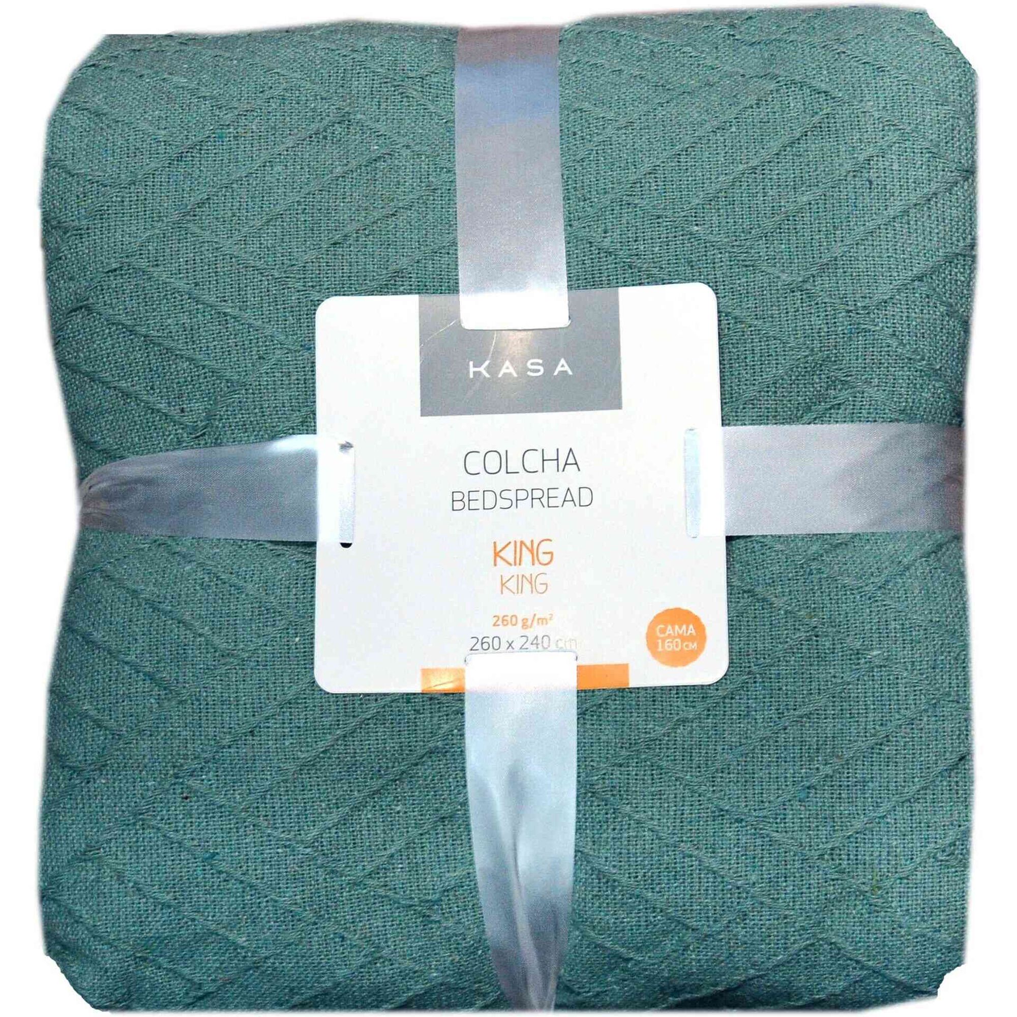 Colcha Jaquard Verde Kasa
