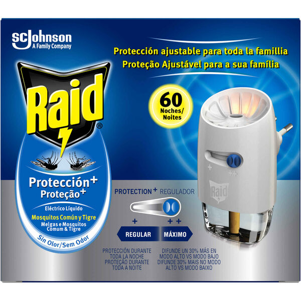 Inseticida Elétrico Melgas e Mosquitos + Recarga Proteção Plus Raid