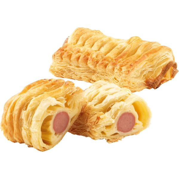 Folhado de Salsicha com Queijo