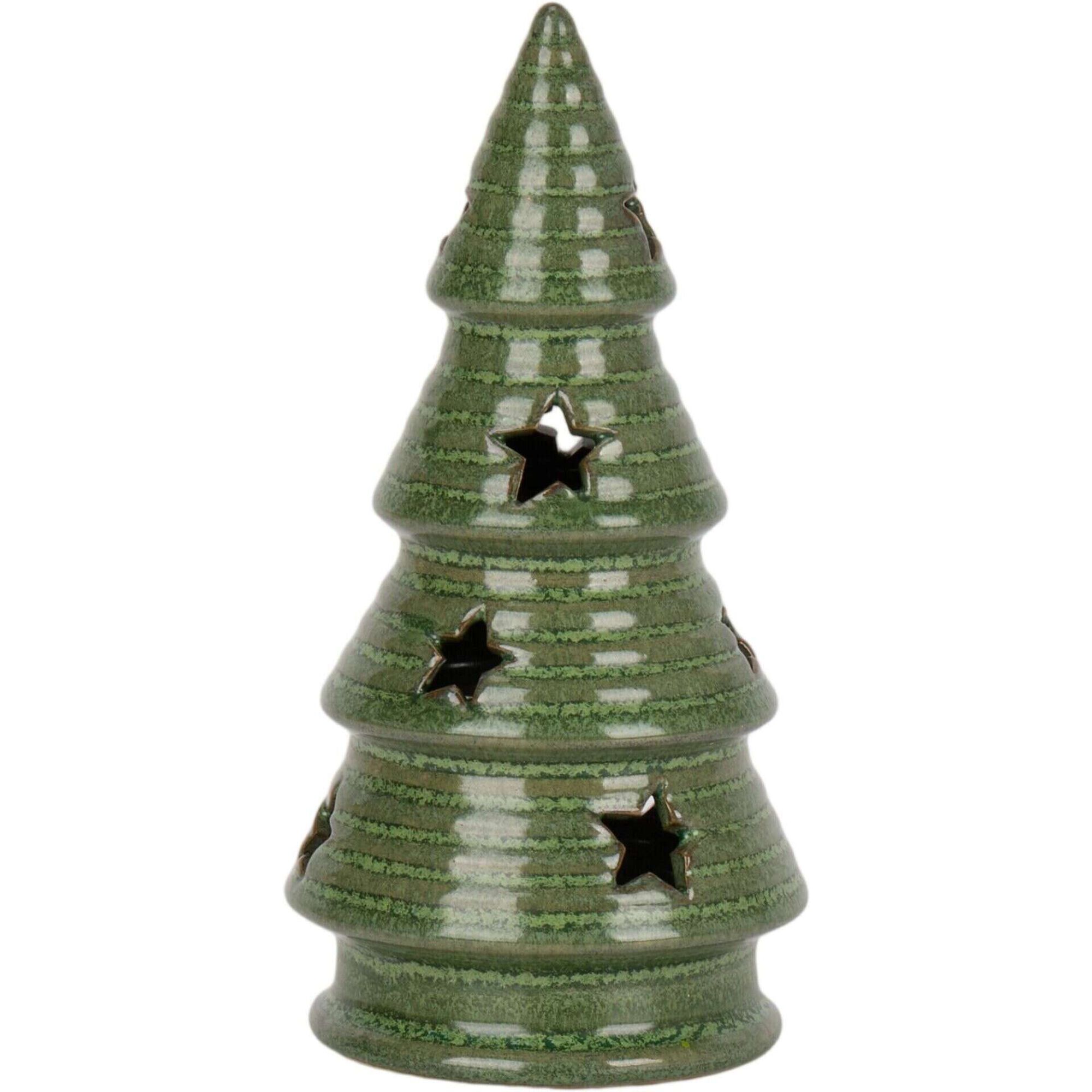 Árvore Cerâmica 13cm com Luz Verde