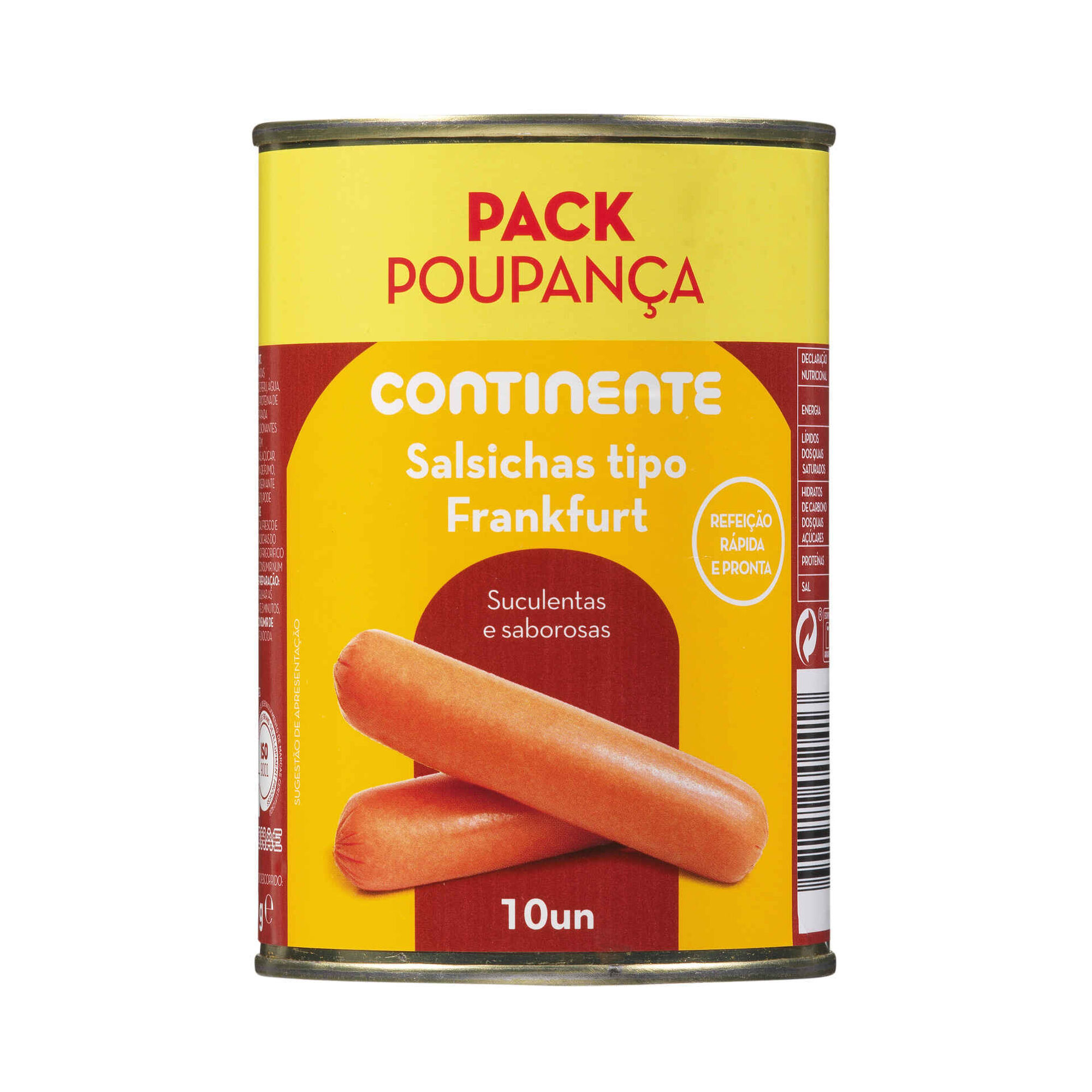 Salsichas Frankfurt em Lata 10 un Continente